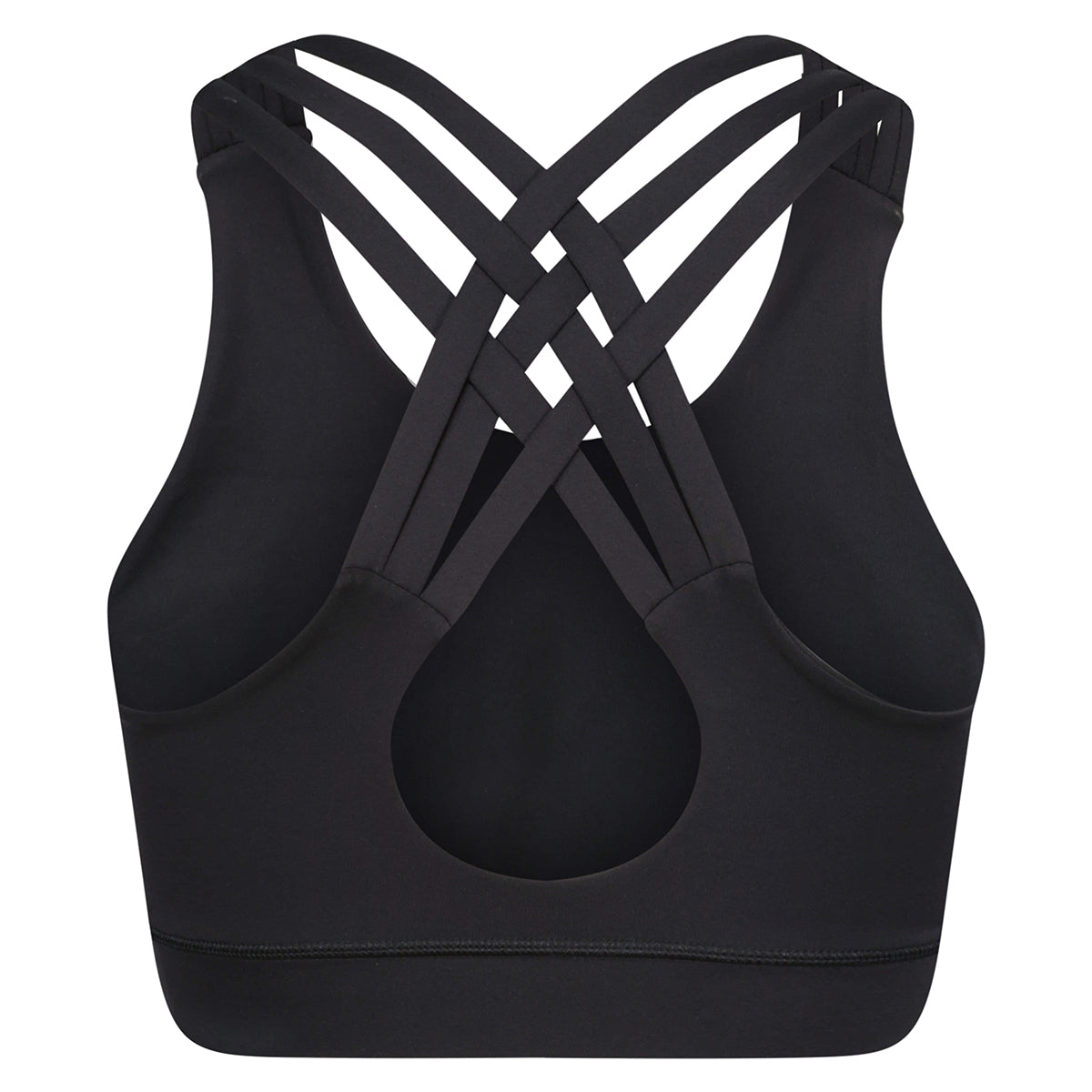 Black Diamond Luxe Cross Back Bra - Women's Supportive Sports Bra for Yoga, Running & Gym Workouts - Comfortable & Stylish Activewear