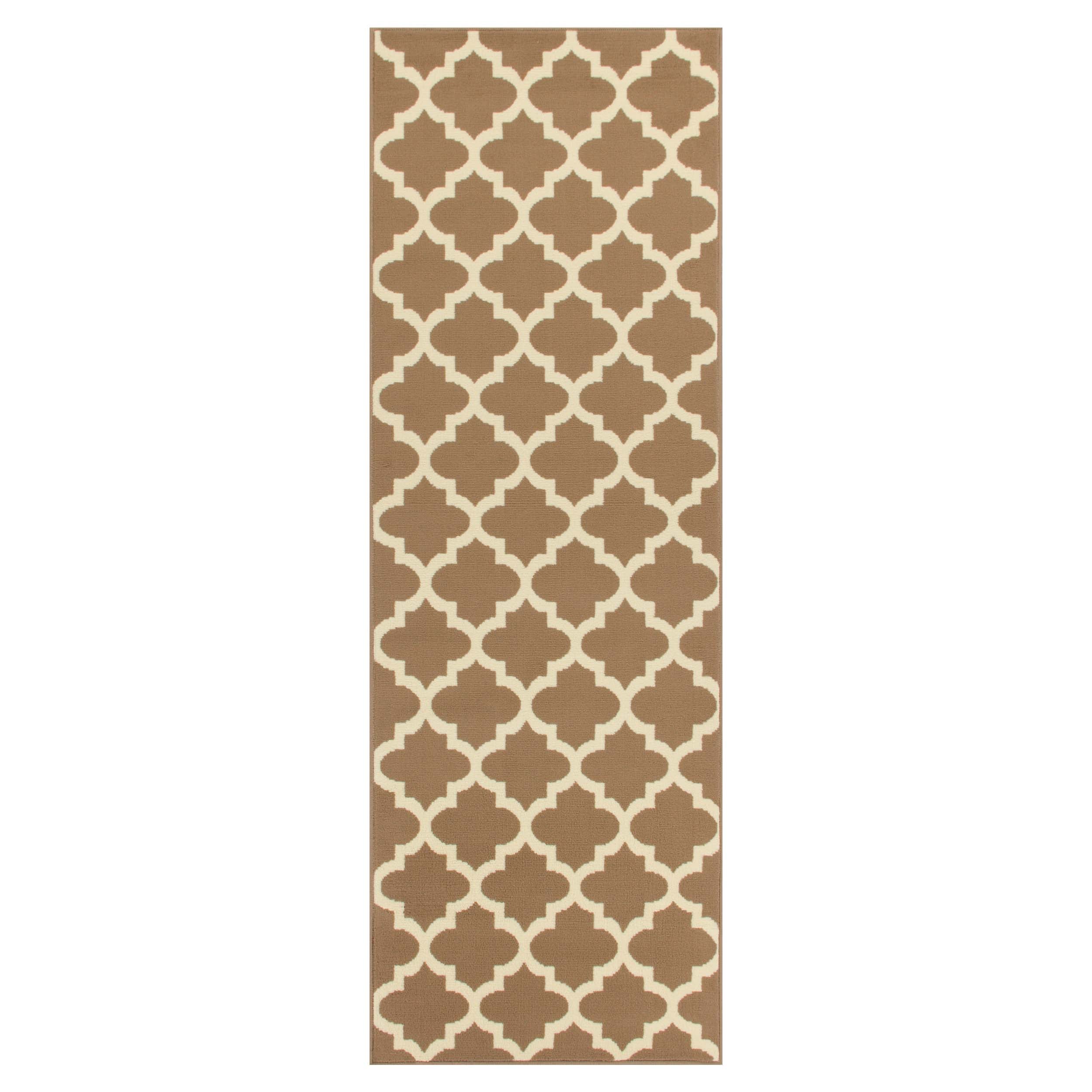 Modern Quatrefoil Geometric Trellis Indoor Area Rug - Non-Slip Soft Living Room Carpet for Bedroom, Nursery, Dorm & Home Decor - 5x7 Feet Grey Bohemian Style