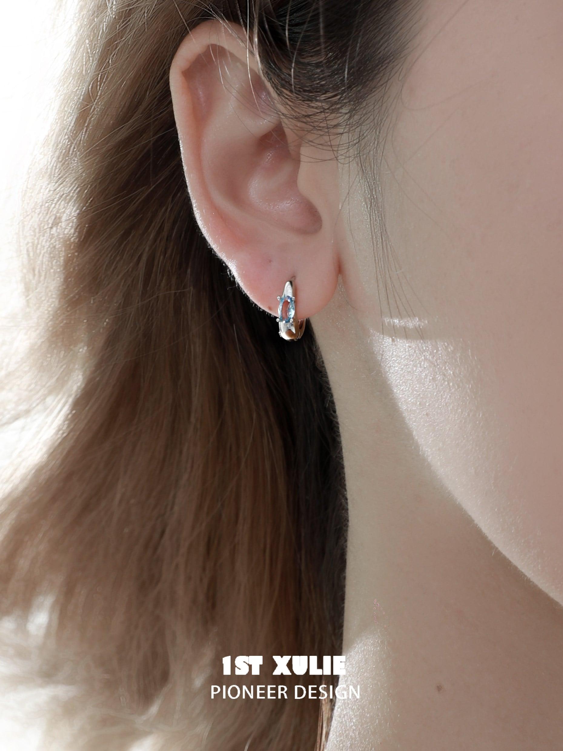 S925 Sterling Silver Zircon Stud Earrings for Women - Hypoallergenic Cubic Zirconia Earrings for Daily Wear, Gift Giving & Special Occasions