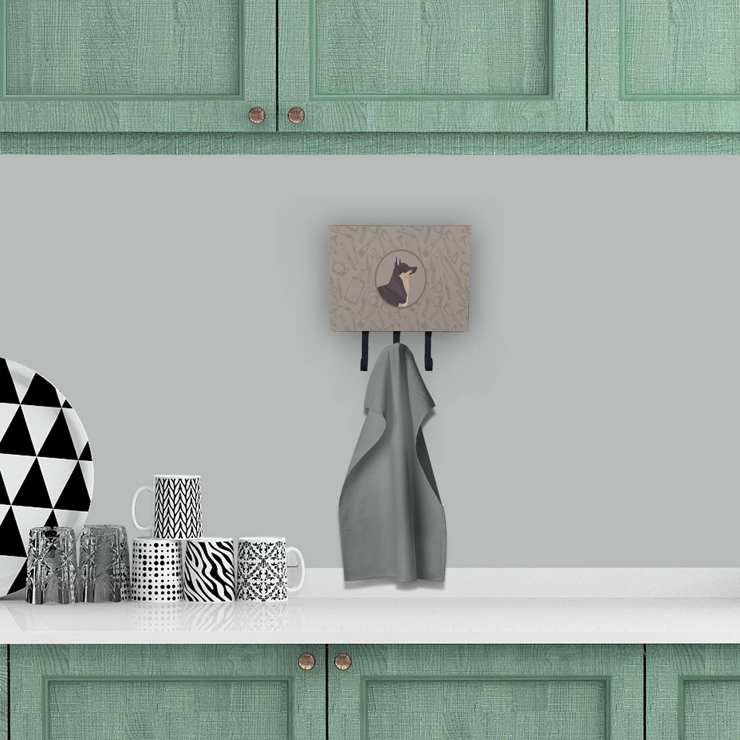 Swedish Vallhund Wall Hook & Key Holder - Decorative Coat Rack for Kitchen, Entryway | Hanging Keys, Leashes, Towels, Aprons | Rustic Home Organization Solution