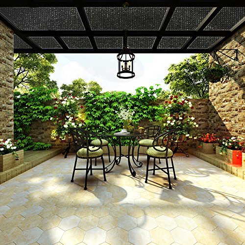 Shatex 90% UV Blocking 8x15ft Sun Shade Fabric - Black Outdoor Pergola Cover, Porch Screen & Vertical Shade for Patio, Garden, and Backyard Privacy Protection