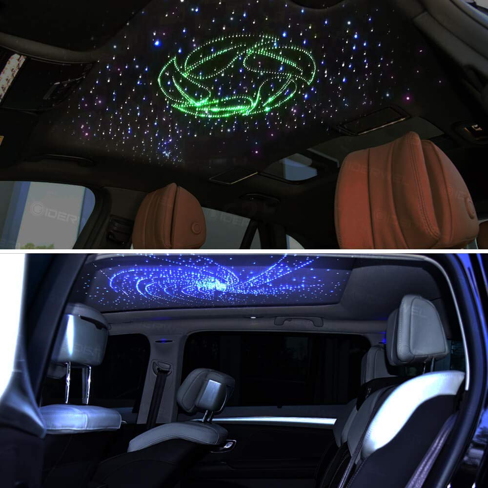 GIDERWEL Smart APP Controlled LED Fiber Optic Star Ceiling Lights Kit - 32W Dual Port Light Engine with 656ft (200m) 0.04in PMMA End Glow Cable | WiFi Remote Control | Home Theater, Bedroom & Nursery Decor