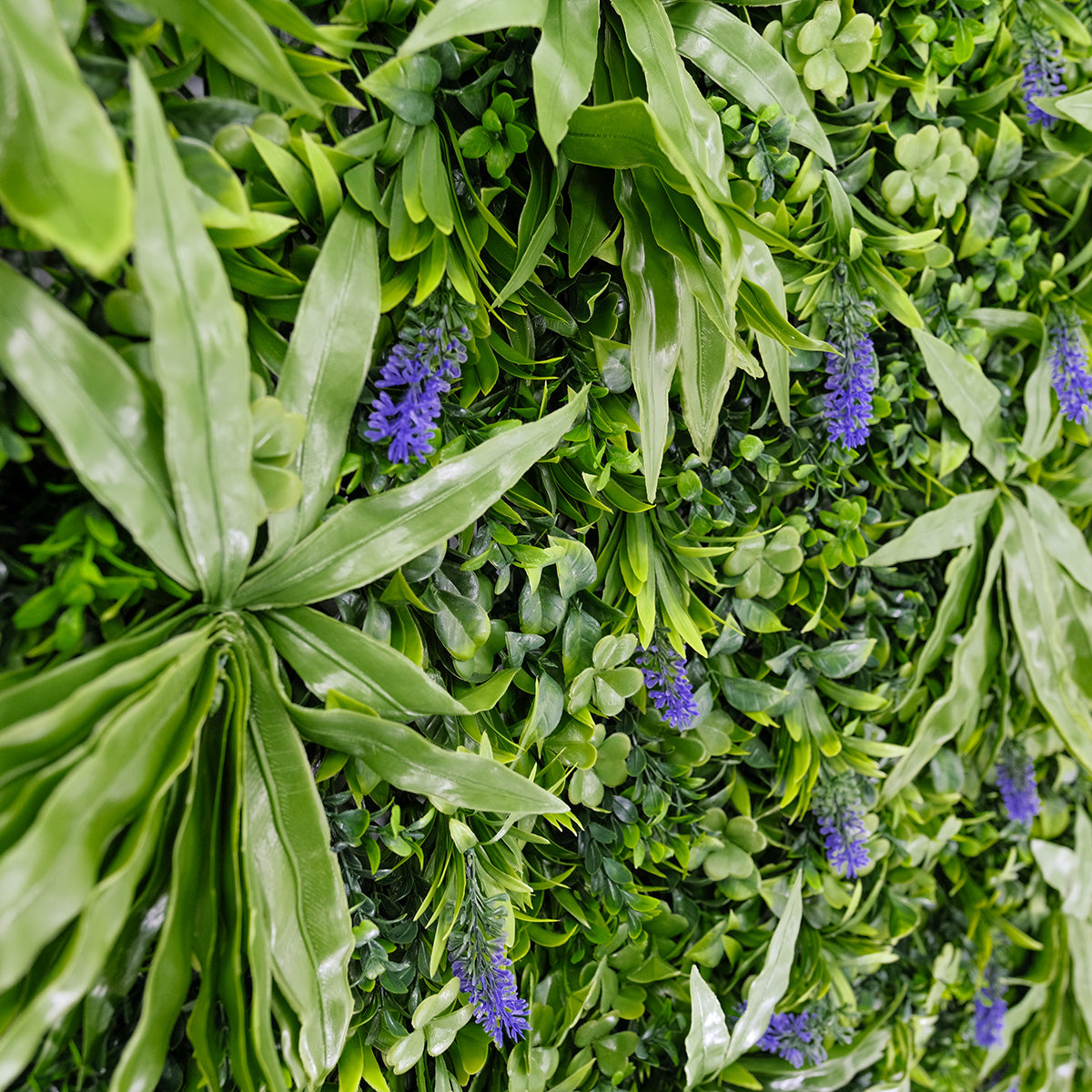 Artificial Tropical Lavender Hedge Panel 100x100cm - UV Resistant Faux Plants for Outdoor Privacy Screening, Garden Decor & Balcony Landscaping