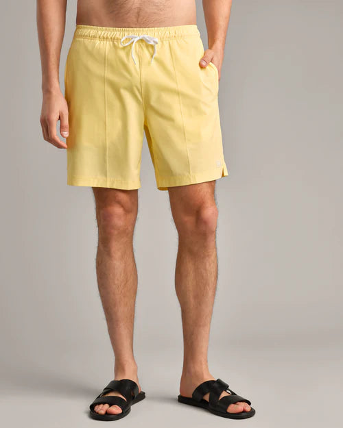 Rhone Men's 7.5 Inch Quick-Dry Swim Trunks - Yellow Dawn | Comfortable Beach Shorts for Swimming, Surfing & Vacation | Perfect for Pool, Beach & Water Sports