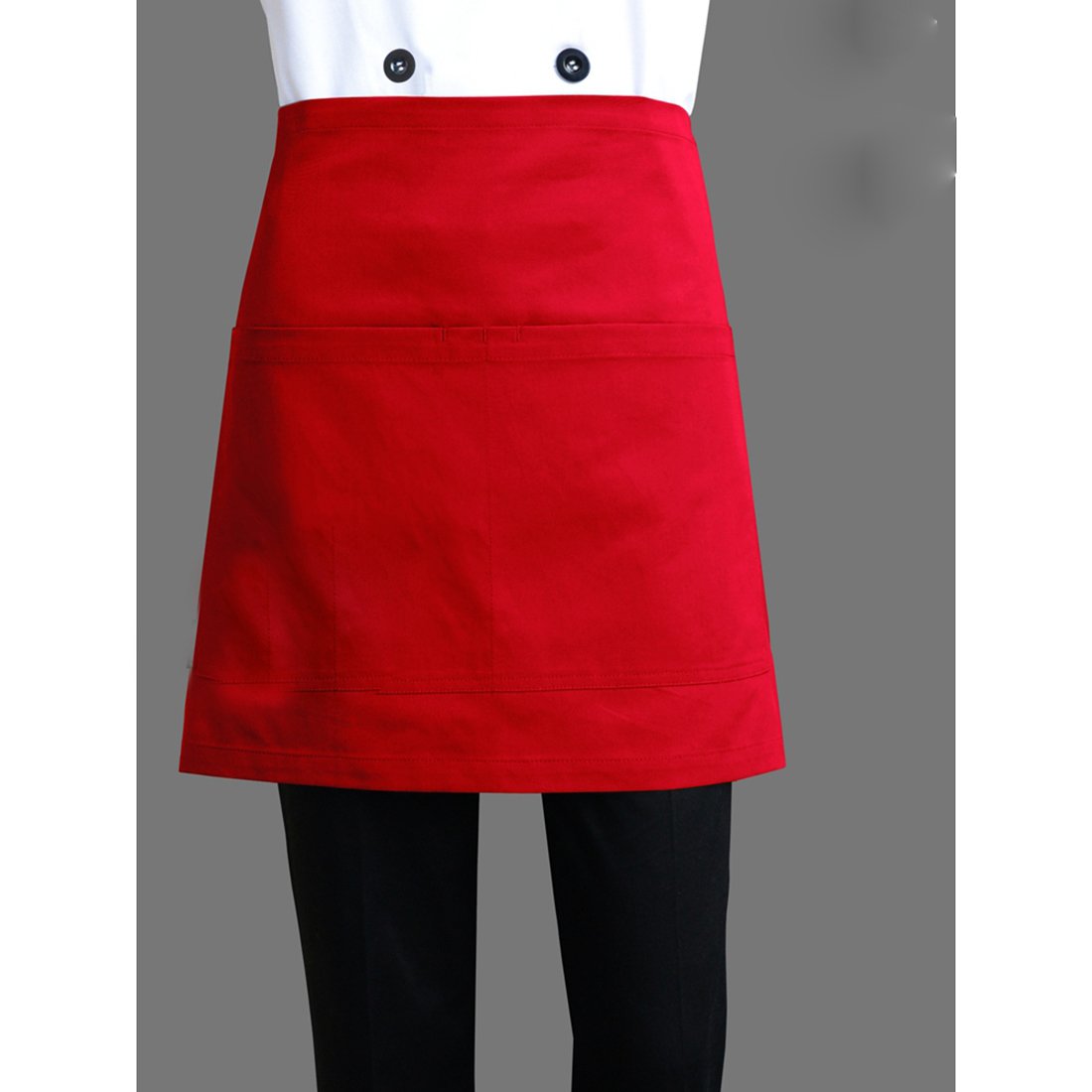 Unisex Kitchen Cooking Waist Apron - Adjustable Half Apron for Restaurant, Bistro & Home Cooking - Perfect for Chefs, BBQ, Baking & Hosting Parties