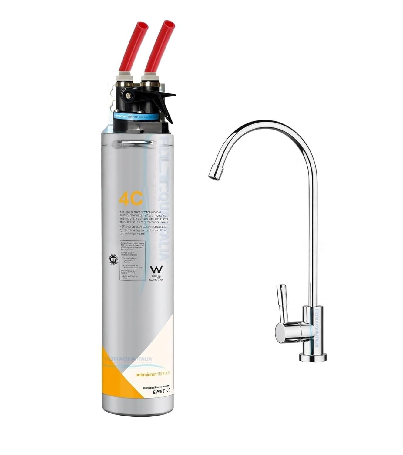 Everpure 4C Water Filtration System - Micro Filtration Water Purifier Kit for Clean Drinking Water | Perfect for Home, Office & RV Use