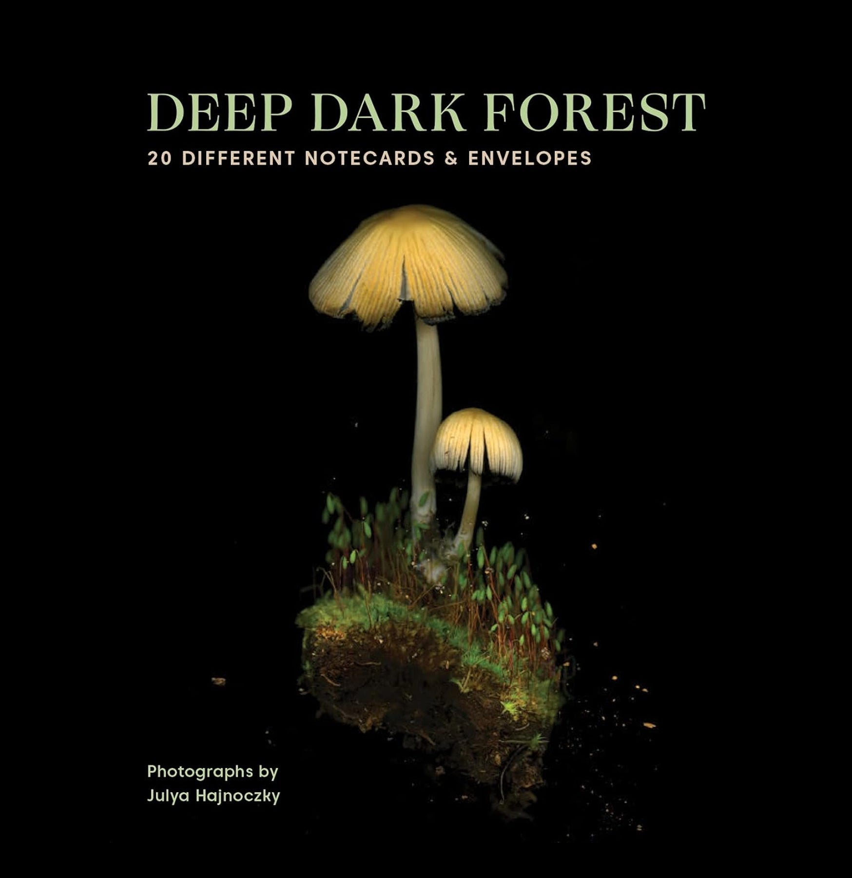 Deep Dark Forest Mushroom Notecards - Handmade Botanical Greeting Cards for Nature Lovers | Perfect for Thank You Notes, Birthday Cards & Wedding Invitations