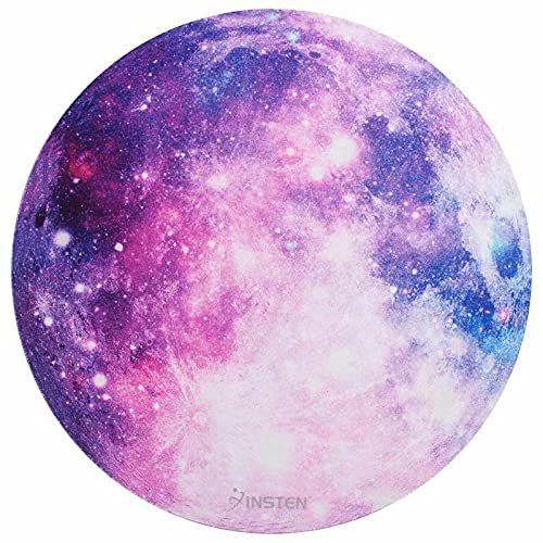YUWLDD Non-Slip Round Galaxy Mouse Pad - Purple Nebula Space Design for Laptop, Notebook, PC Gaming - Perfect for Office, Home, and Gaming Setups