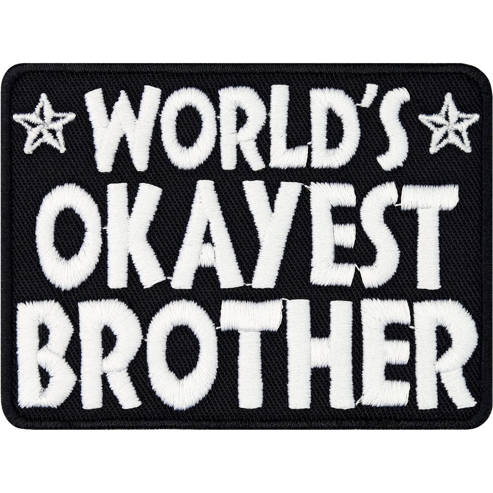 Funny Embroidered Iron On Patches for Best Friends & Brothers - Sew On or Iron On Applique for Jeans, Jackets, Vests, Hats & Bags (3.1x2.36 in) - Perfect Gift for Siblings & Friends - Great for DIY Crafts, Denim Upgrades & Personalized Fashion
