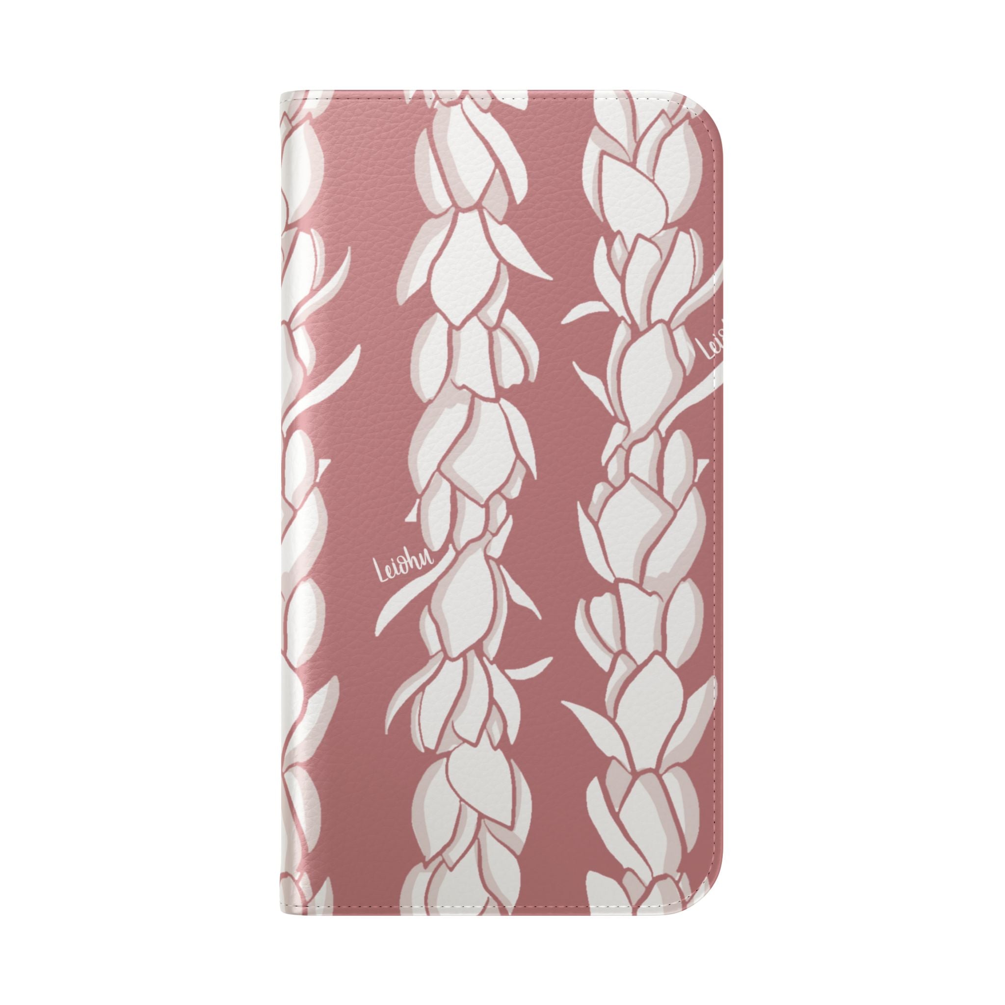 Pikake Lei Folio Case - Premium Hawaiian Flower Design Phone Cover for iPhone & Samsung | Perfect for Travel, Luau Parties & Hawaiian Themed Events