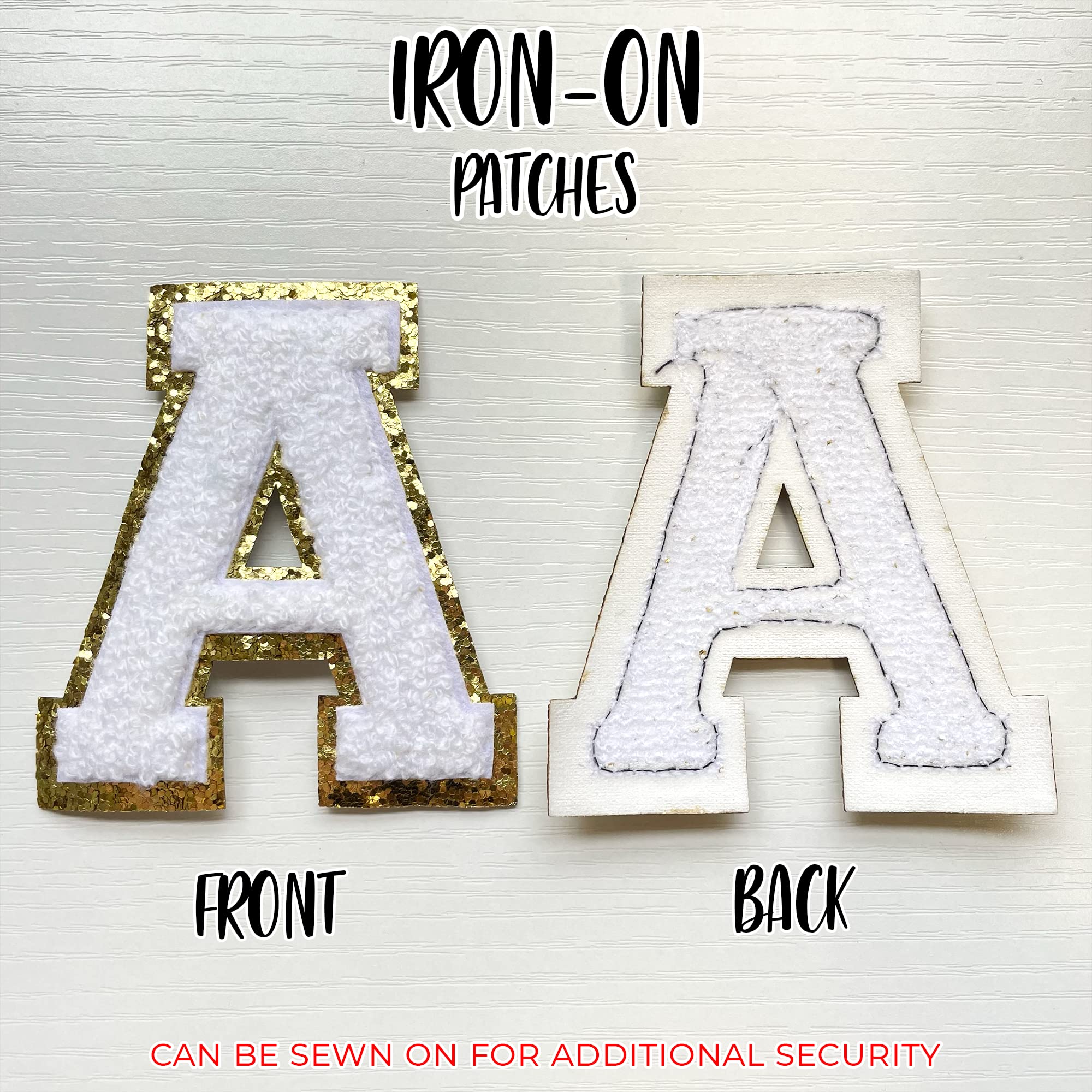 Alpha Sigma Alpha Iron-On Greek Letter Chenille Patch Set - Sorority Apparel Accessories for Jackets, Bags & DIY Crafts - Perfect for Greek Life Events, College Spirit & Custom Clothing