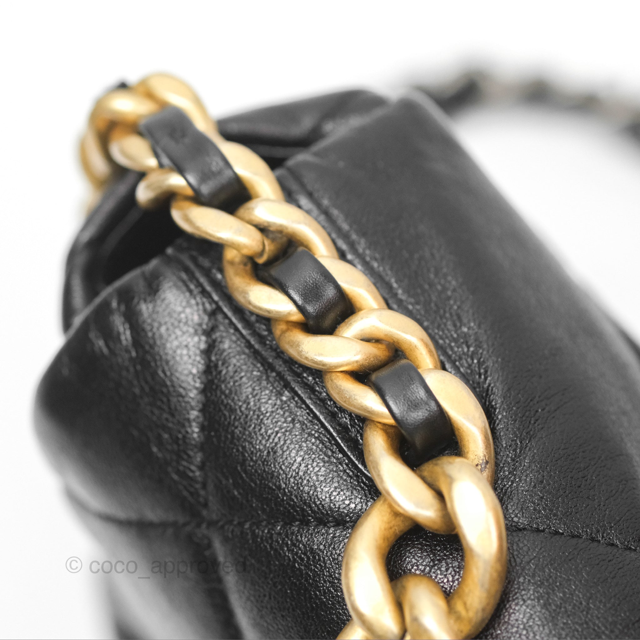 Chanel 19 Medium Handbag Black Goatskin Leather with Mixed Hardware - Luxury Designer Shoulder Bag for Women, Perfect for Work, Evening Events & Everyday Use