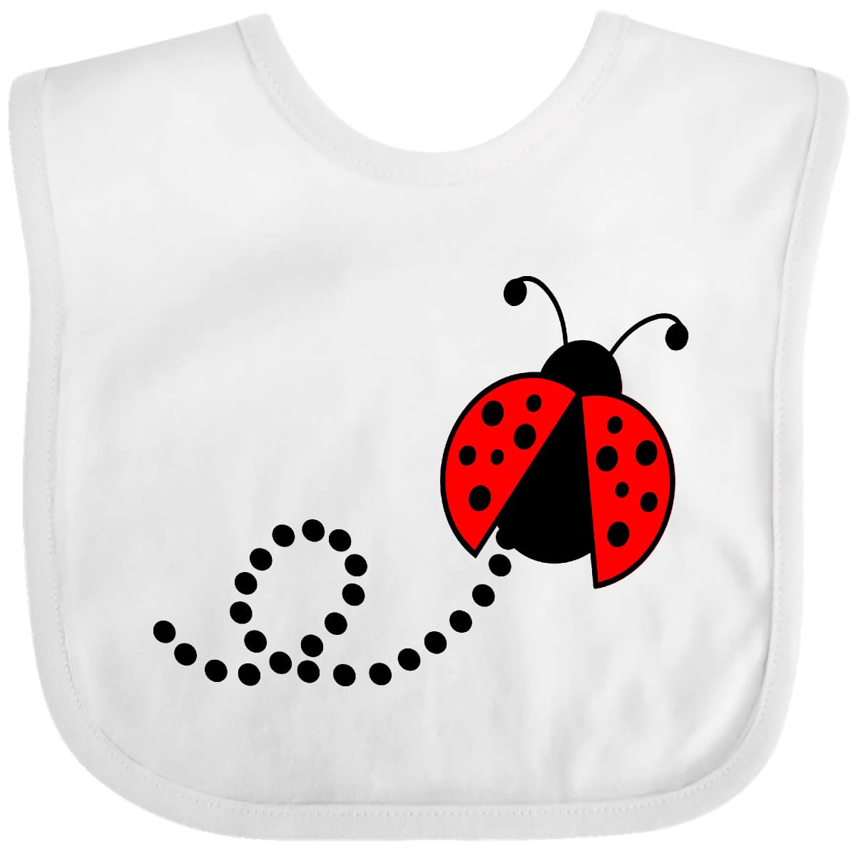 Inktastic Adorable Red Ladybug Baby Bib - Soft & Absorbent for Messy Meals, Feeding Time, and Toddler Outfits