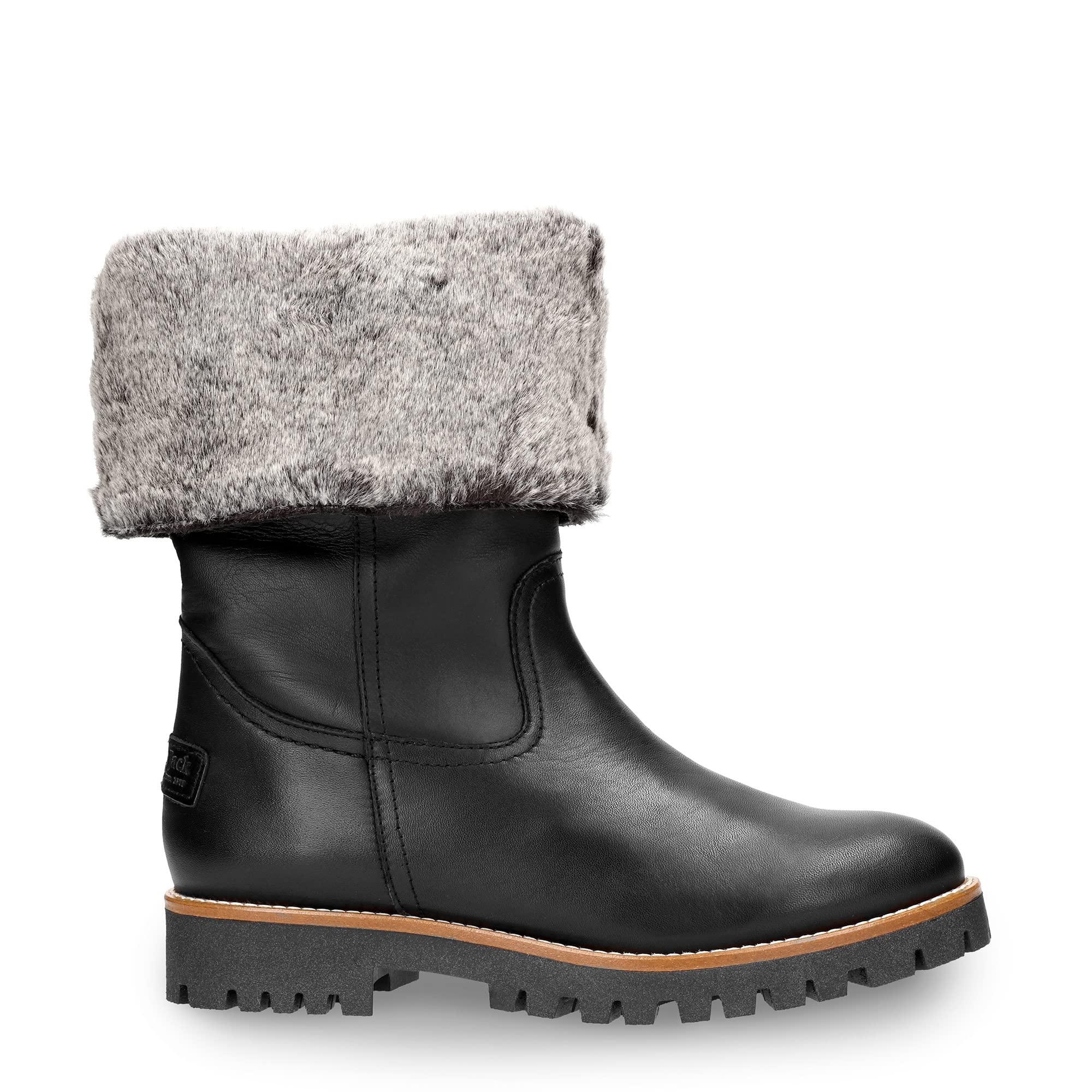 Panama Jack Tania Women's Ankle Boots - Black Leather Mid Calf Boots Size 9.5 | Comfortable Casual & Outdoor Shoes for Walking, Travel & Fall Fashion
