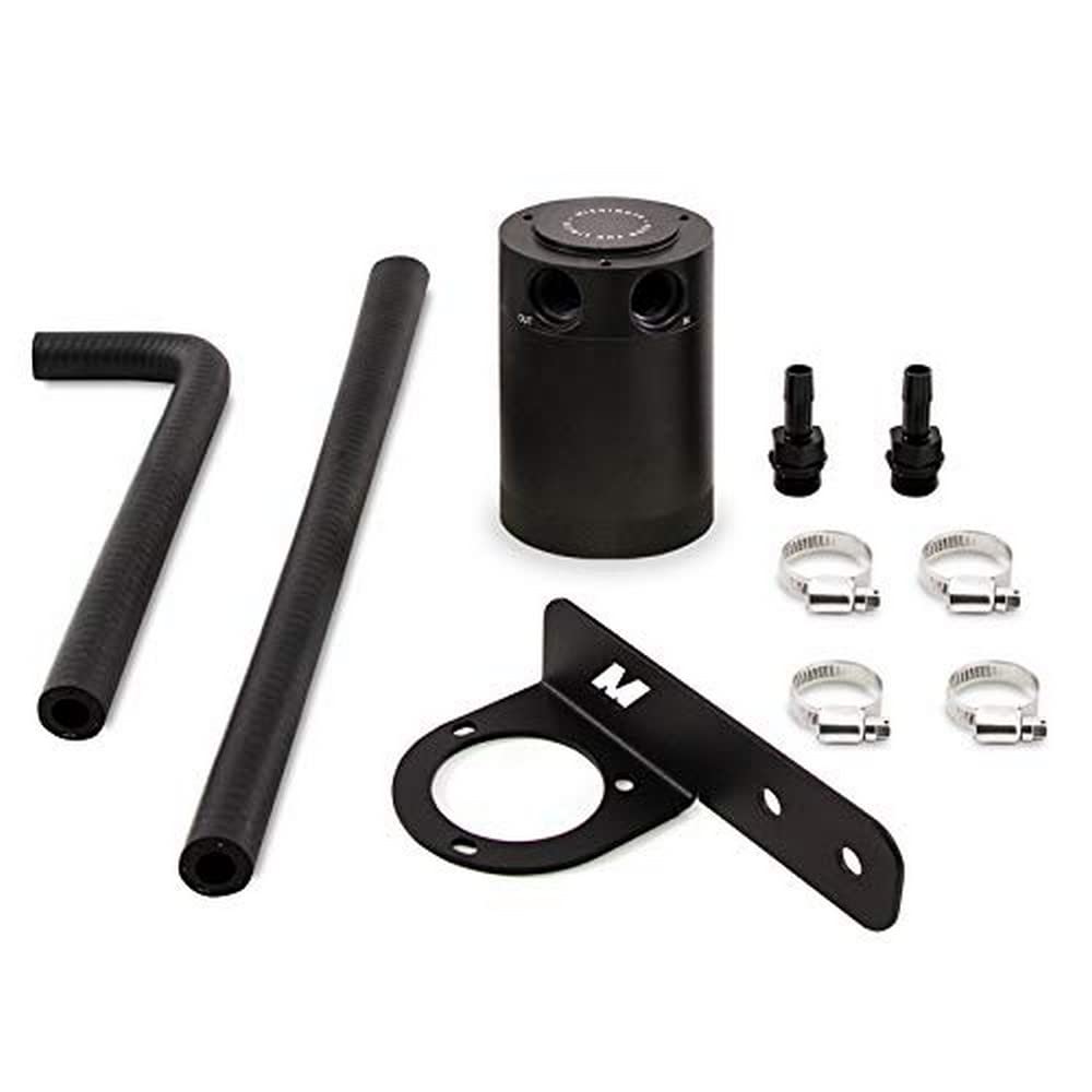 Mishimoto MMBCC-CIV-16PBE Baffled Oil Catch Can - PCV Compatible for 2016-2021 Honda Civic 1.5T (Black) | Reduces Engine Oil Contamination & Improves Performance | Perfect for Street Racing, Daily Driving & Performance Tuning