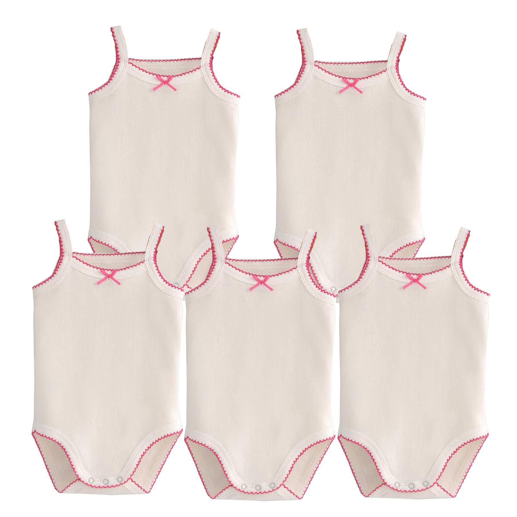 Baby Girls Spaghetti Strap Bodysuit - Sleeveless Cotton Tank Top Onesie Outfit (3-Pack) | Soft Summer Baby Clothes for Playtime & Photo Shoots