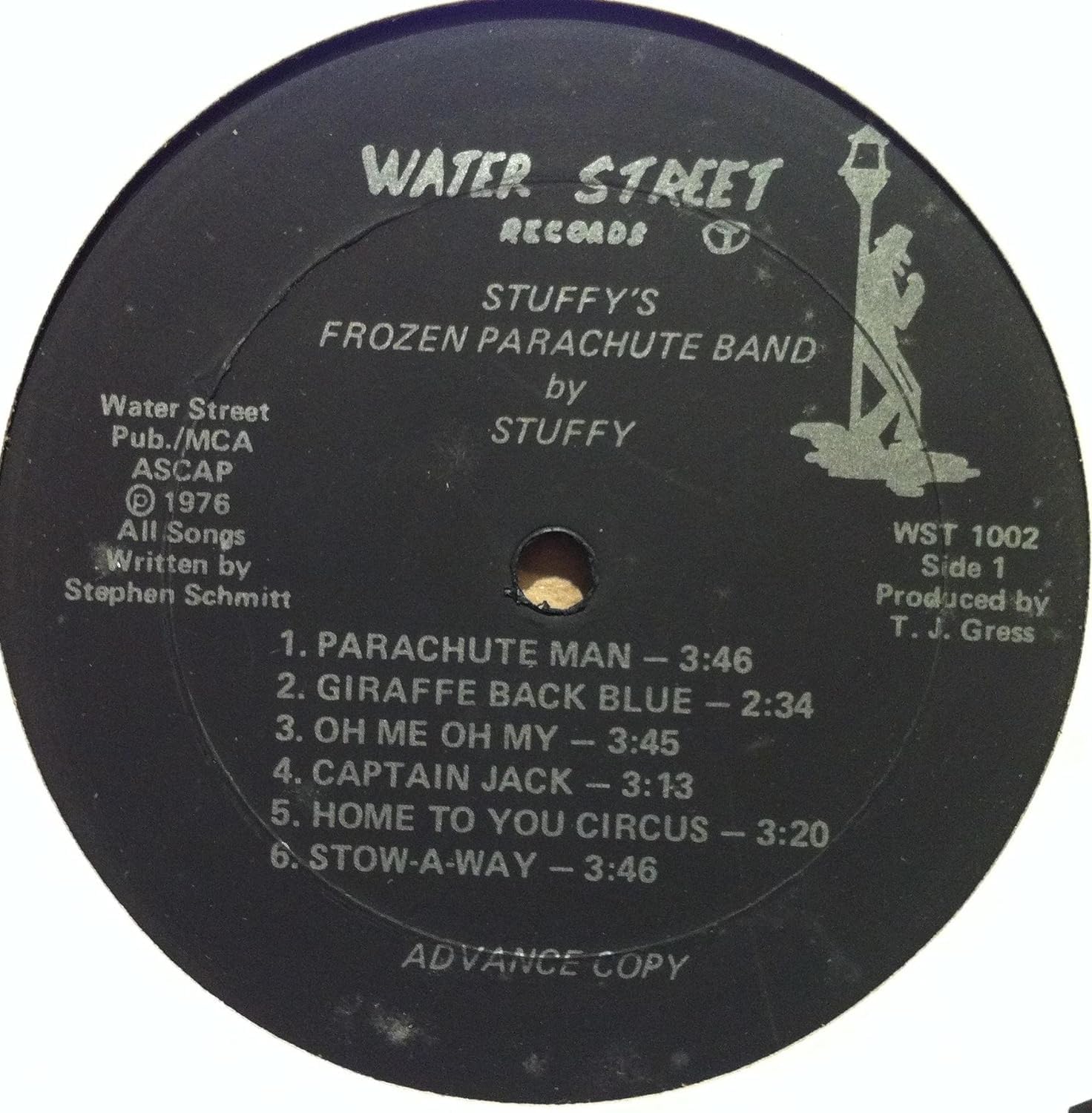 STUFFY'S FROZEN PARACHUTE BAND Self-Titled Vinyl Record - Limited Edition, Perfect for Collectors and Vinyl Enthusiasts, Ideal for Home Listening and Music Lovers