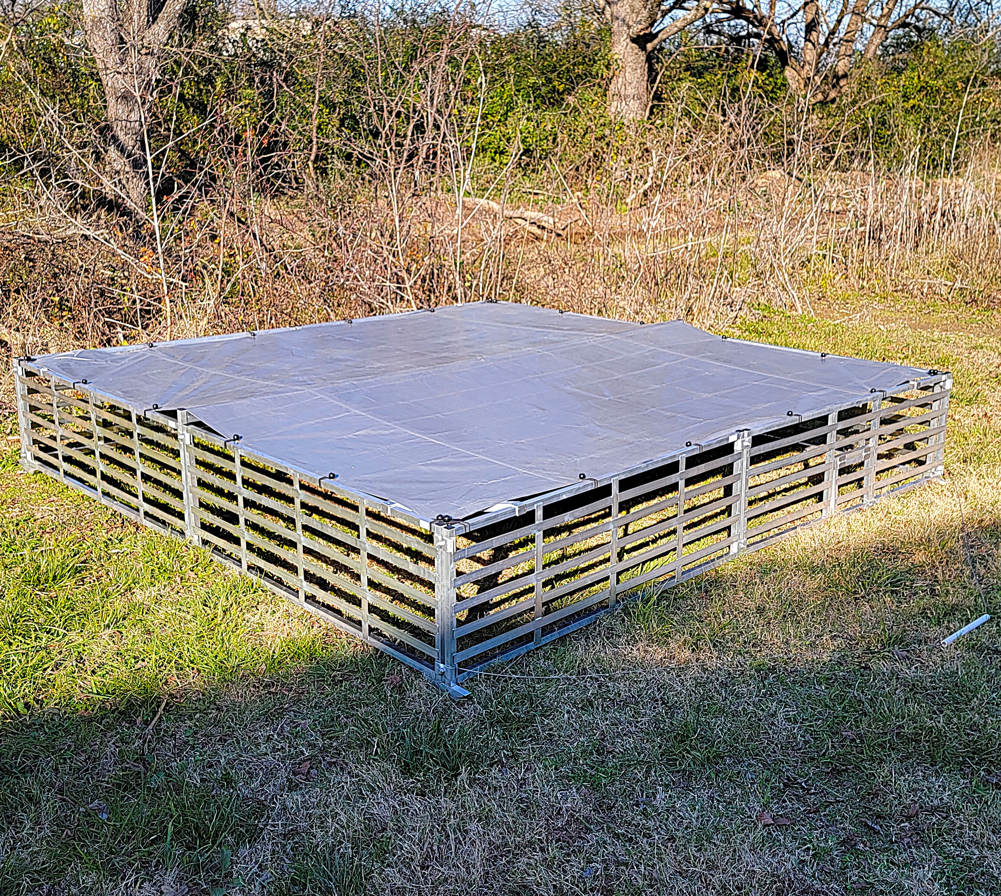 Rite Farm 10'X10' Aluminum Mobile Chicken Tractor Coop for Broilers & Poultry - Portable Outdoor Poultry Pen for Meat Birds, Egg Layers & Free Range Chickens - Perfect for Backyard Farming, Homesteading & Sustainable Agriculture