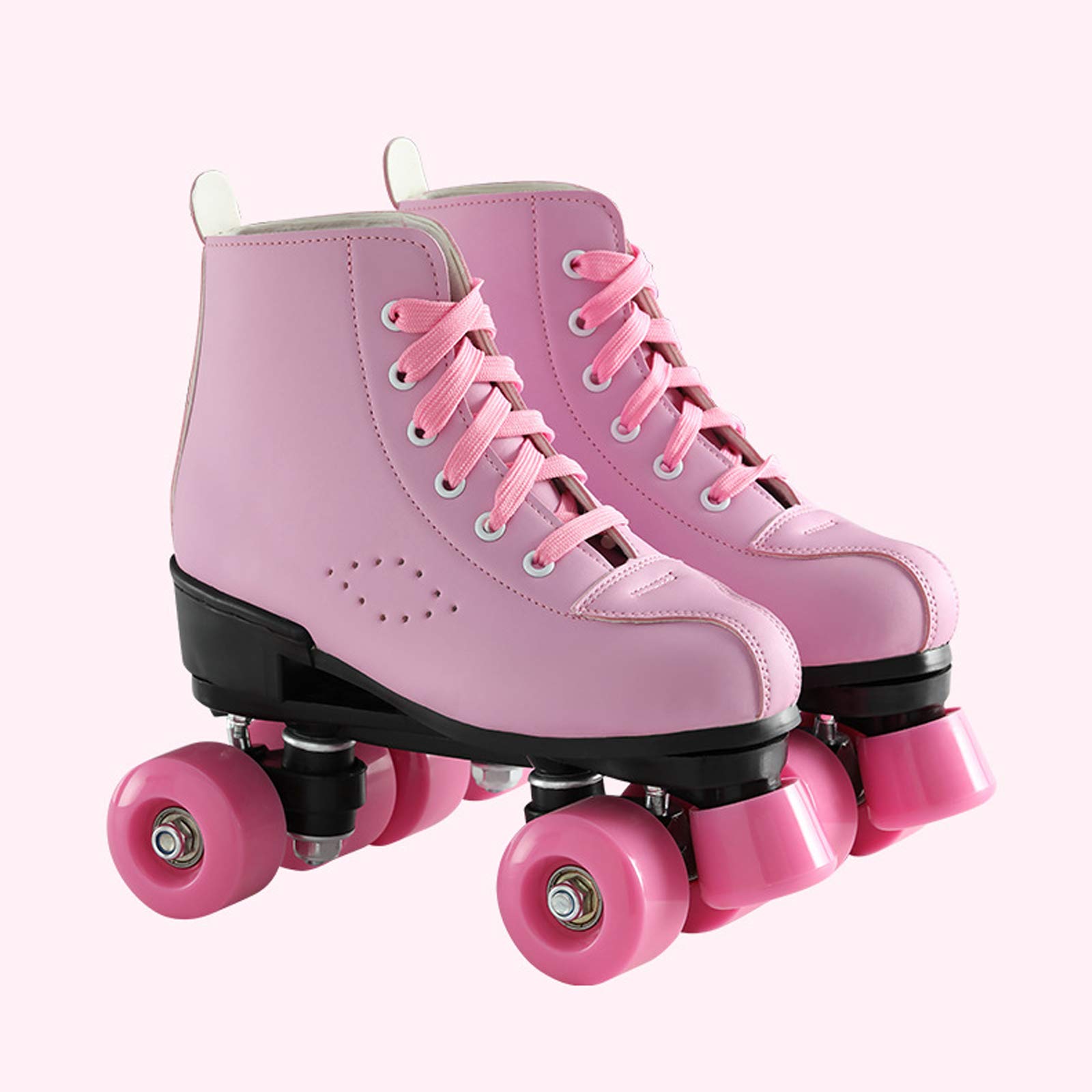 Flashing LED Double-Row Roller Skates for Adults & Kids - Anti-Collision Toe & Sensitive Brake - Men's & Women's Roller Shoes for Indoor & Outdoor Skating - Perfect for Rinks, Parks & Street Rollerblading
