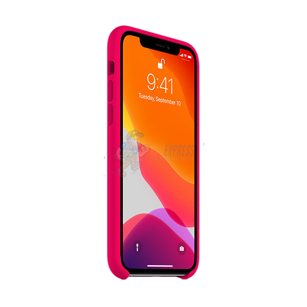iPhone 11 Slim Soft Silicone Case - Shockproof & Protective Cover in Fluorescent Rose Red - Perfect for Everyday Use, Travel & Outdoor Activities