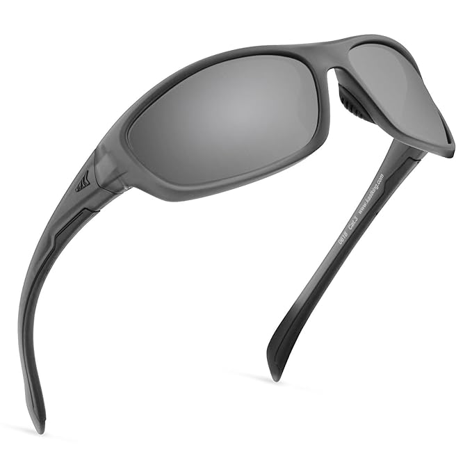 Polarized Sports Sunglasses for Men & Women - UV Protection Wraparound Cat 3 Sunglasses for Cycling, Running, Hiking & Outdoor Activities - Lightweight & Anti-Glare for Enhanced Visibility