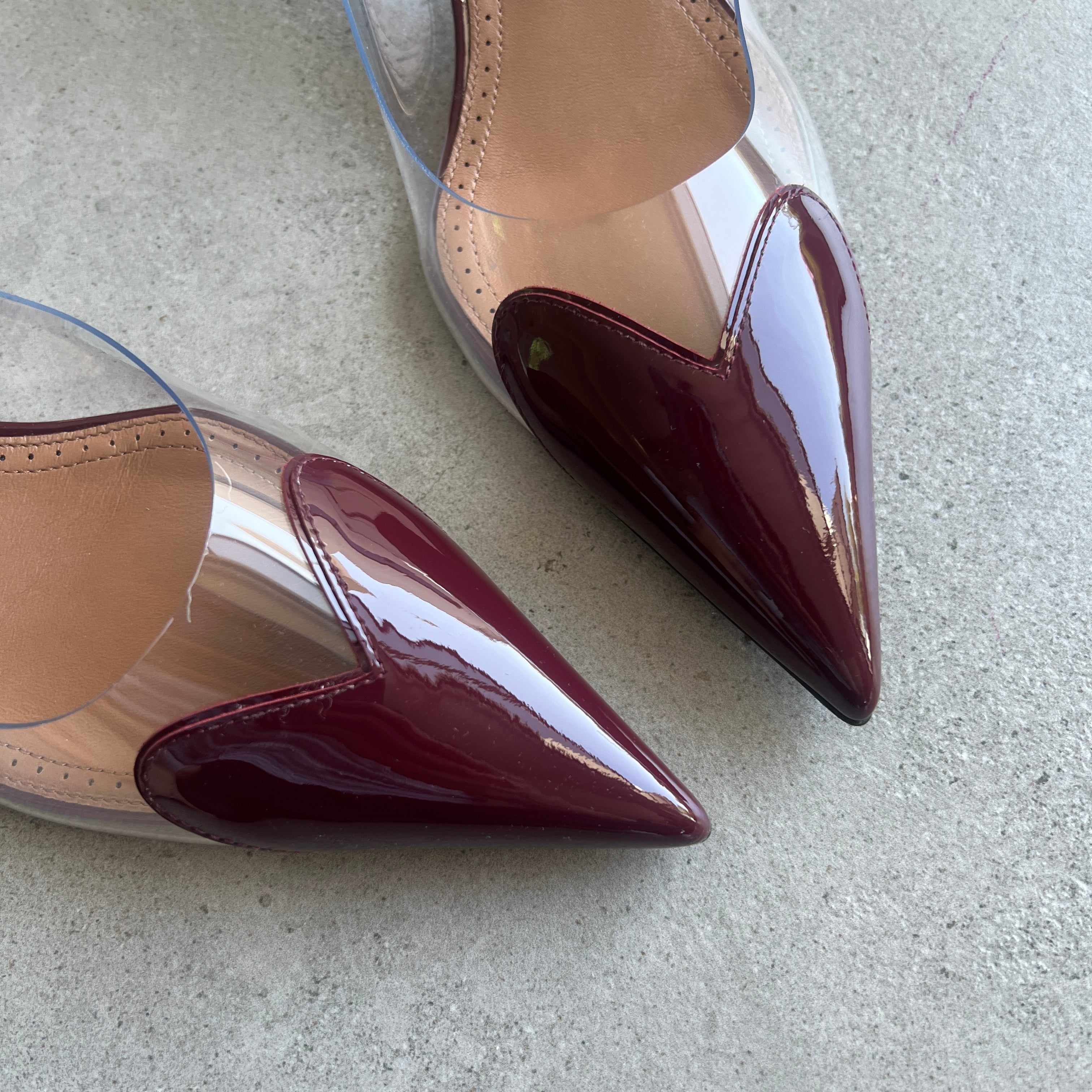 Heart 55 Slingback Pumps - Burgundy Red Women's Dress Shoes for Party, Wedding & Evening Events | Comfortable High Heels for Women