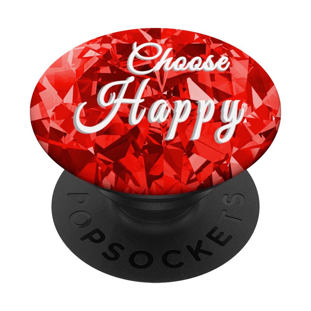 Diamond Red Jewelry with Inspirational Quote - Choose Happiness for Gifts, Anniversaries & Special Occasions