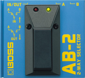 Boss AB 2 2-Way Selector Switch - High Quality Audio Signal Router for Guitar Pedals & Studio Equipment | Perfect for Live Performances & Recording Sessions