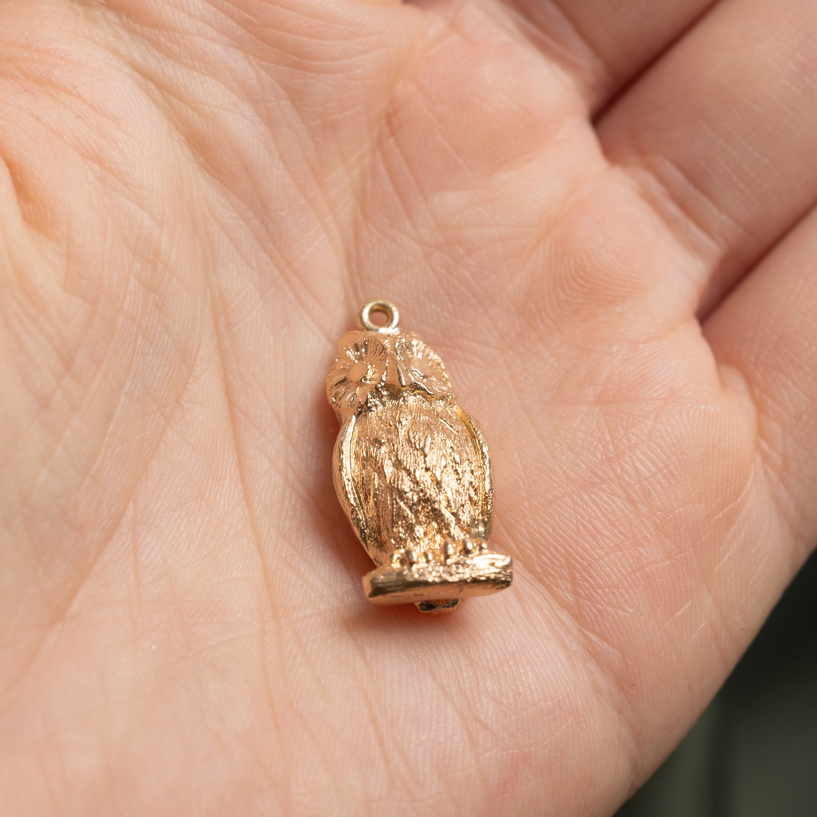 10K Yellow Gold Owl Charm Pendant Necklace for Women - Elegant Animal Jewelry Gift for Birthday, Christmas & Special Occasions | Perfect for Layering, Everyday Wear & Boho Style Outfits