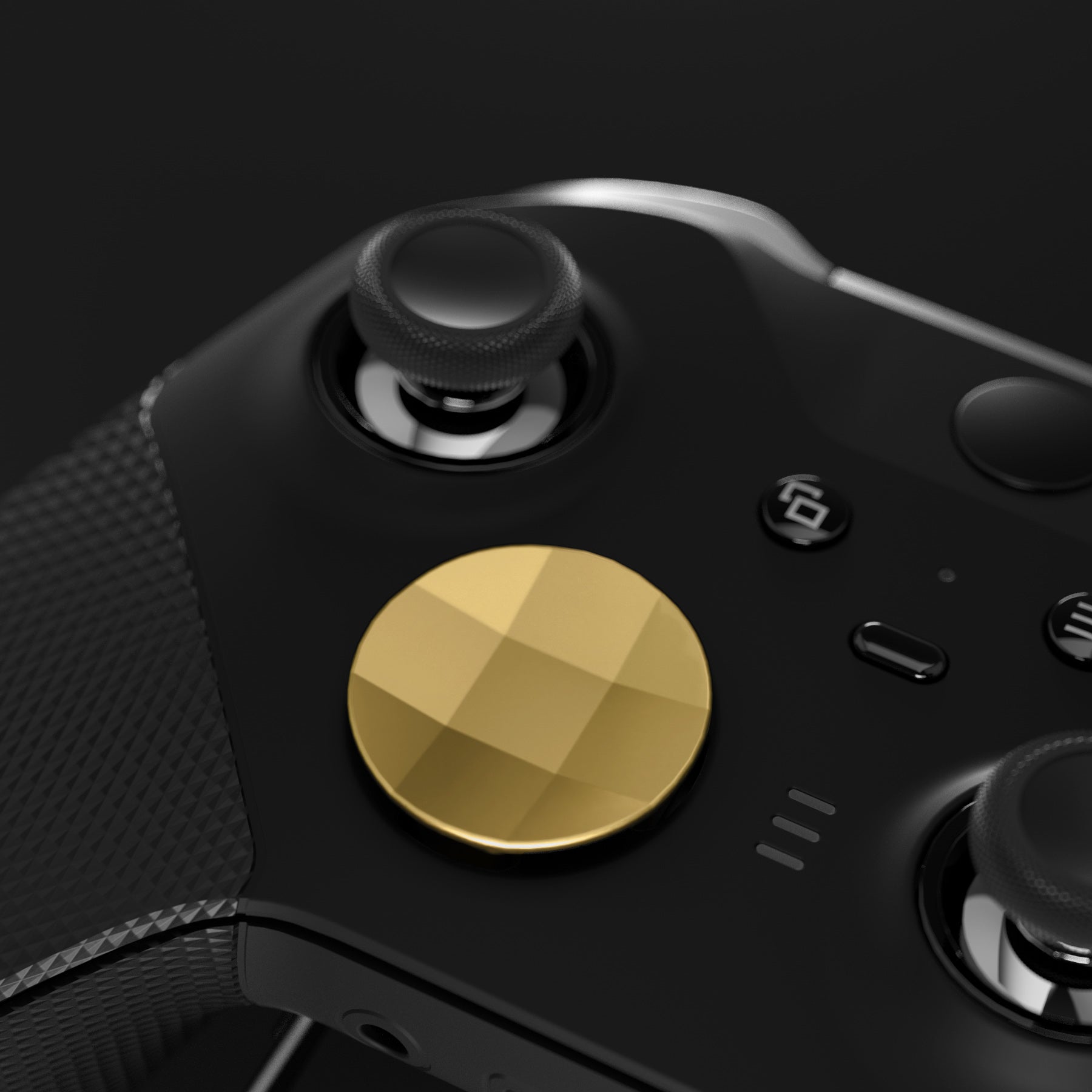 eXtremeRate 2-Pack Metallic Magnetic Stainless Steel D-Pads for Xbox One Elite (Model 1698) & Elite Series 2 Controller (Model 1797) - Hero Gold | Replacement Parts for Enhanced Gaming Performance