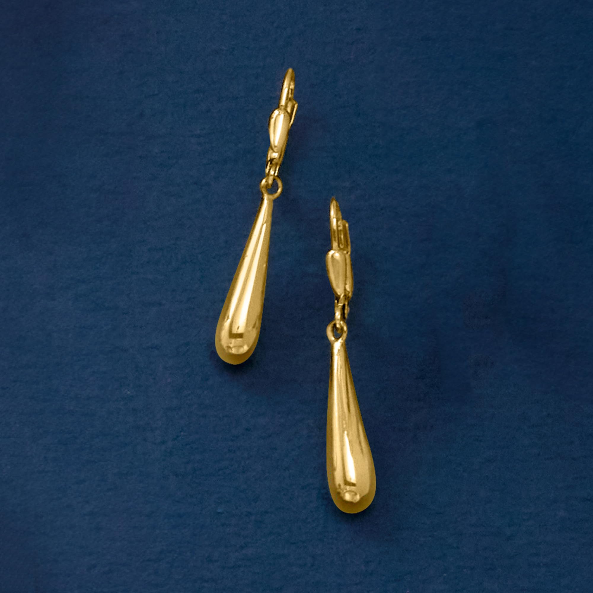 14kt Yellow Gold Teardrop Earrings for Women - Elegant Dangling Drop Earrings | Perfect for Weddings, Parties & Special Occasions