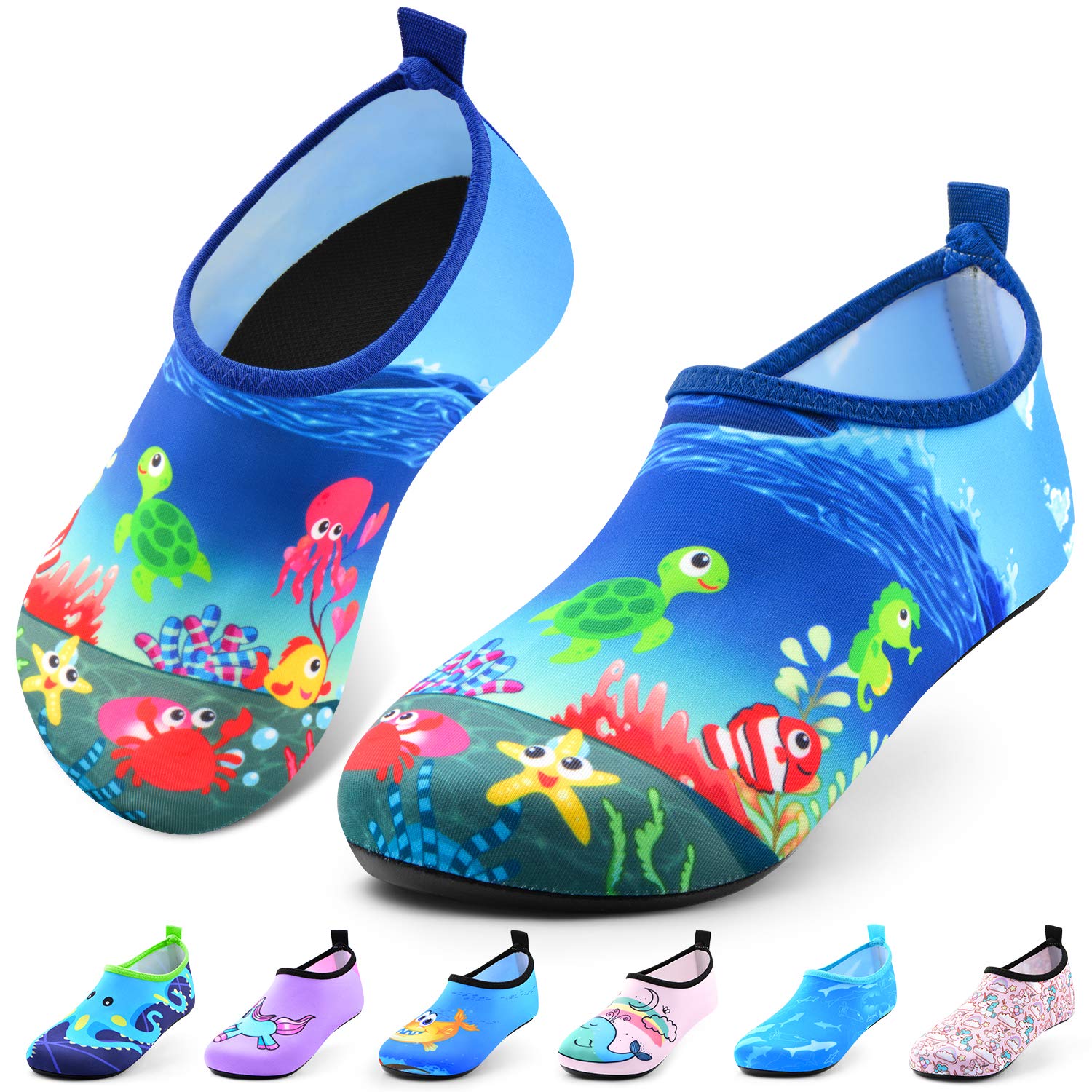 **Sunnywoo Kids Water Shoes for Boys & Girls - Quick-Dry Non-Slip Barefoot Swim Shoes for Toddlers, Beach, Pool & Outdoor Sports - Perfect for Swimming, Surfing & Water Play**