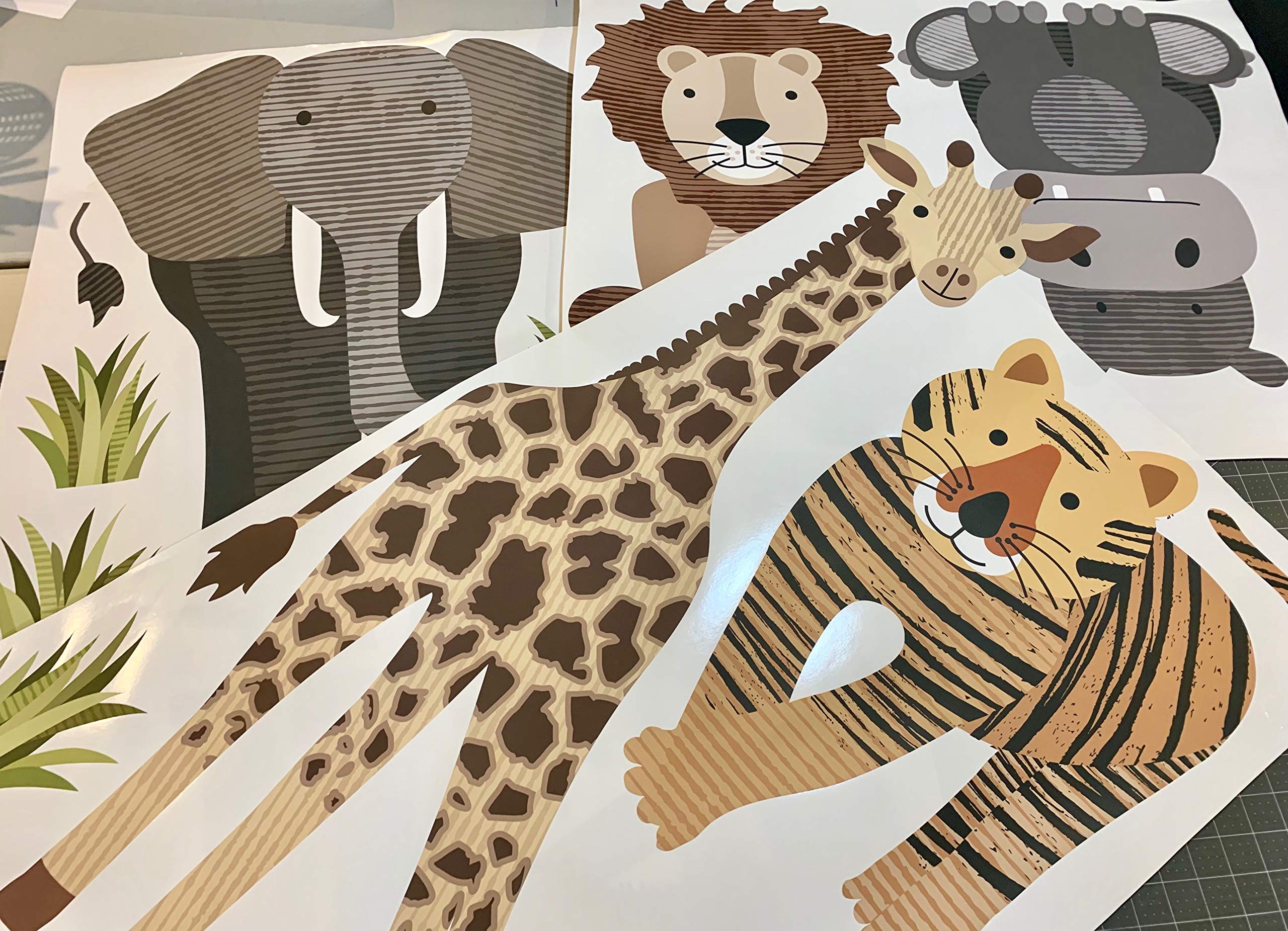 Large Safari Animal Wall Decals - Jungle Themed Nursery Wall Stickers for Kids Room Decor | Perfect for Baby Rooms, Playrooms & Classroom Decorations