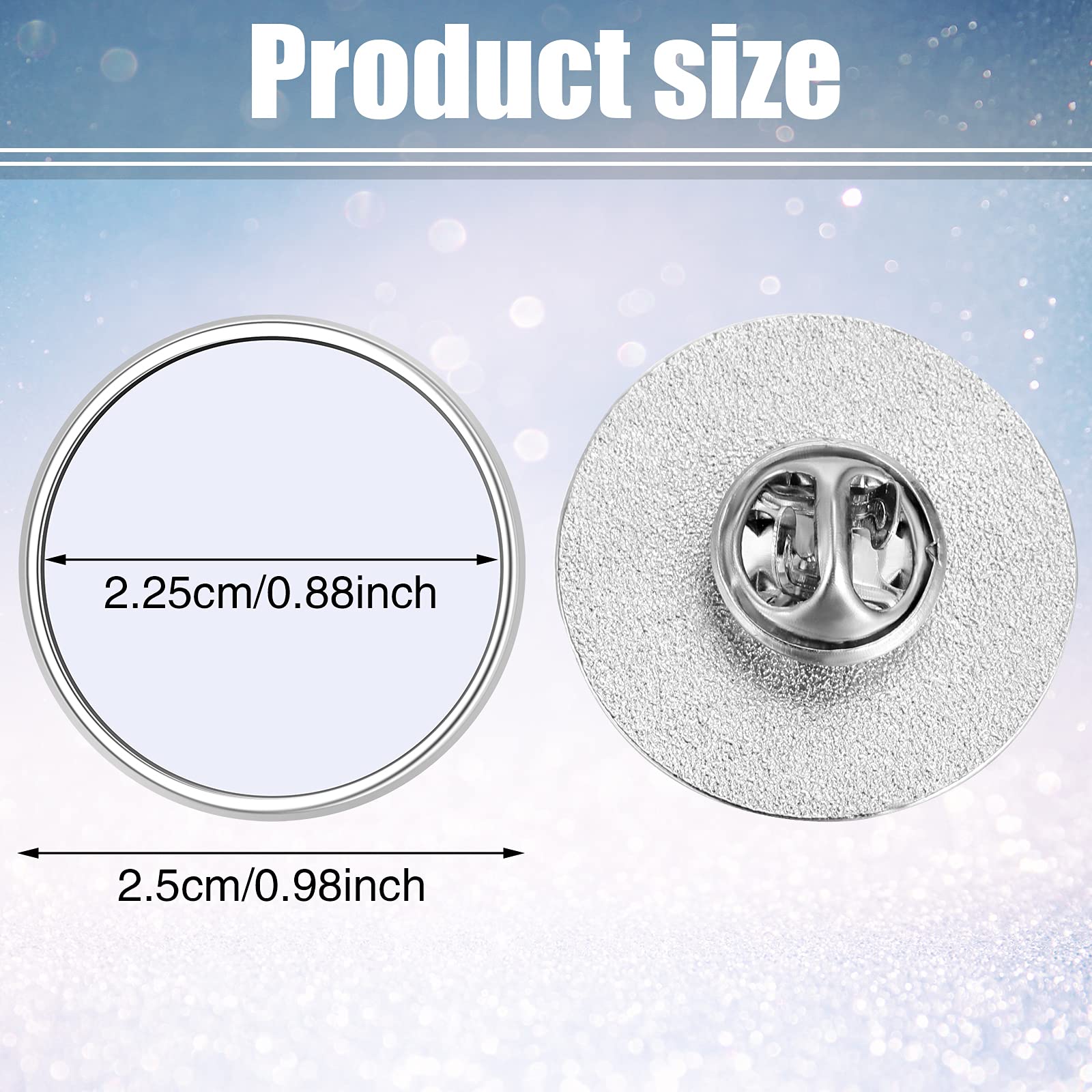 Hicarer 10 Pack Sublimation Blank Pins - DIY Button Badges with Silver Base for Crafts, School Projects & Custom Designs | Perfect for DIY Gifts, Events & Personalized Accessories