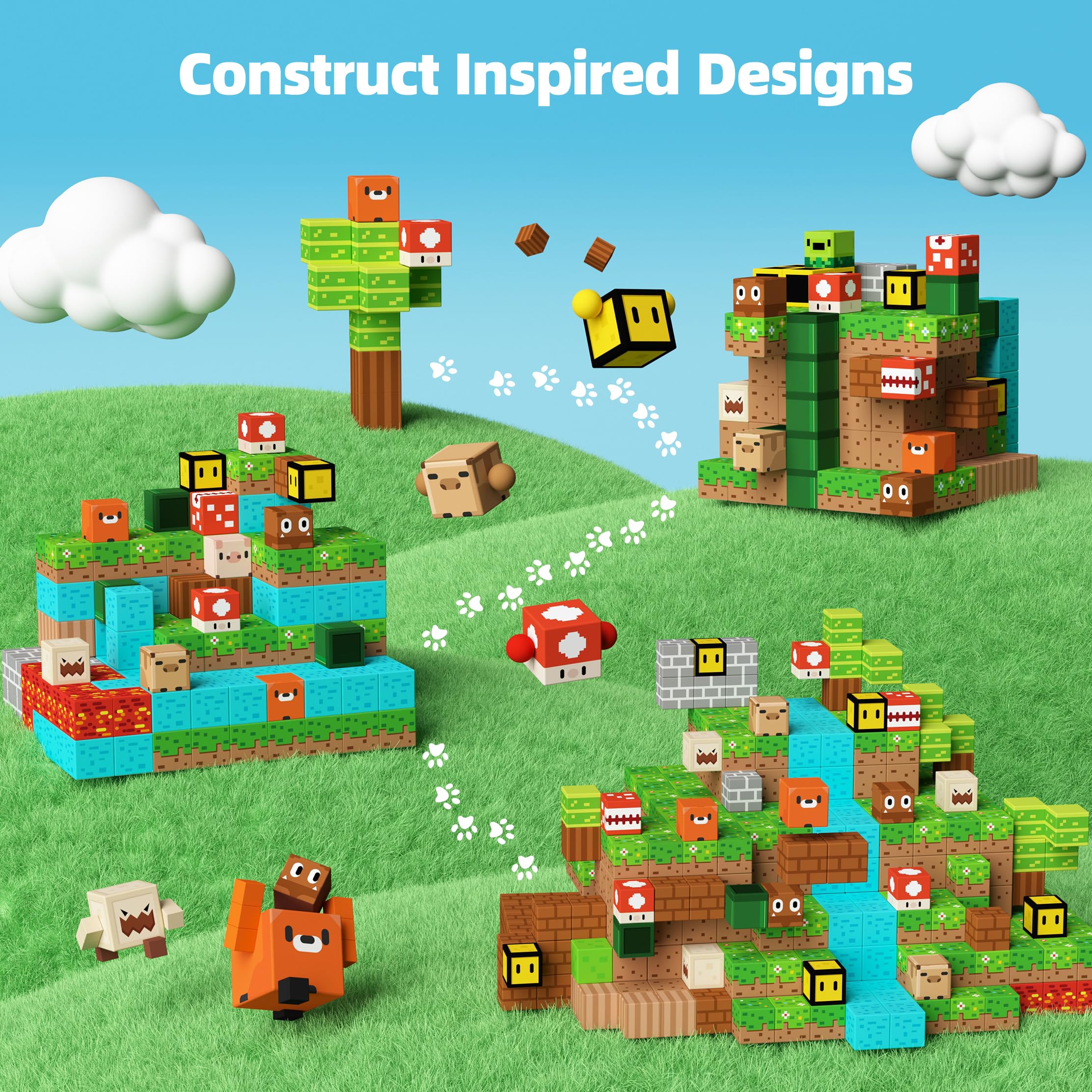 GobiDex Magnetic Building Blocks for Kids Ages 3+ | STEM Educational Construction Toys for Boys & Girls | Creative Magnetic Tiles Set for Birthday & Easter Gifts | Perfect for Classroom STEM Activities & Home Playtime Learning