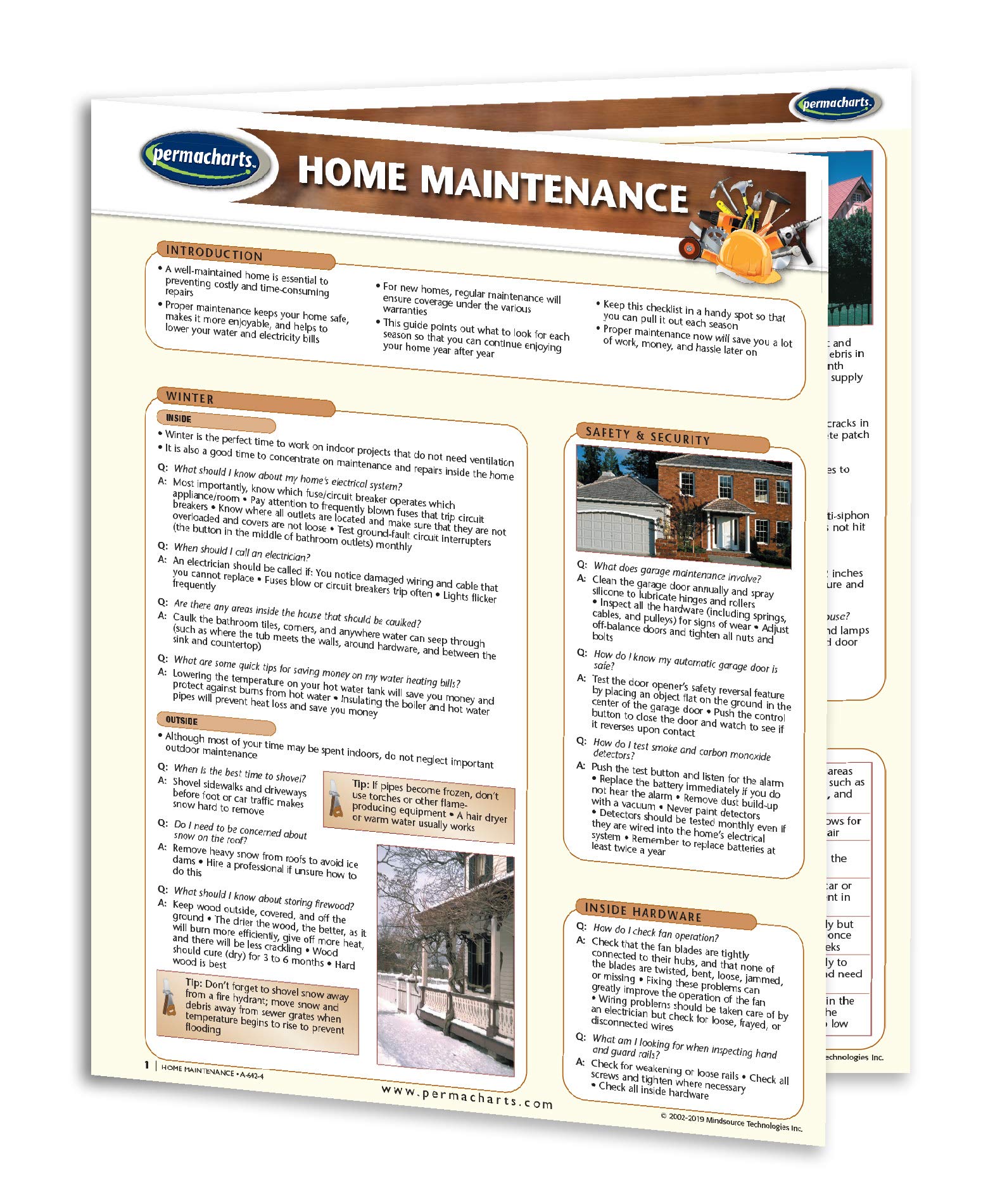 Permacharts Home Maintenance Guide - Quick Reference Guide for DIY Repairs & Home Improvement Projects | Perfect for Homeowners, Renters & Handymen