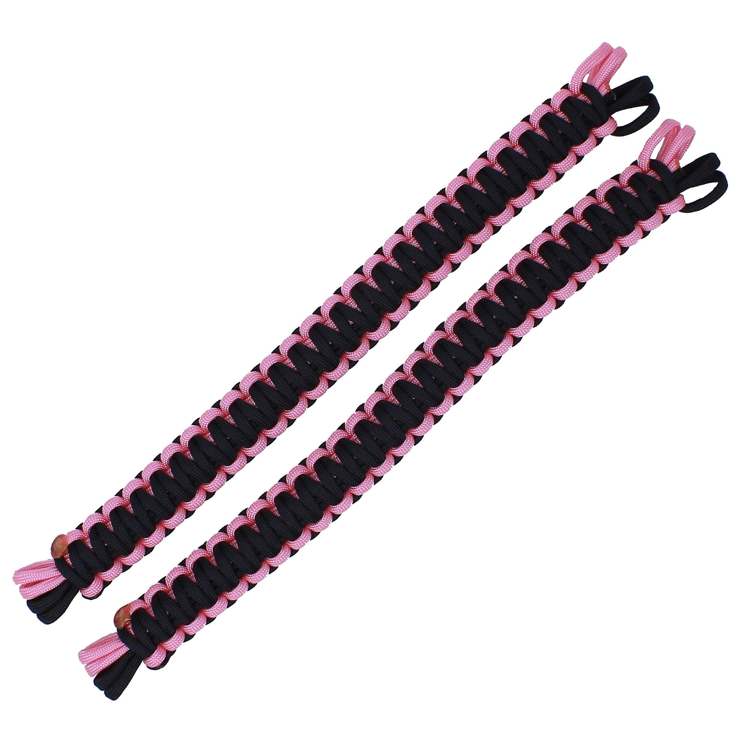 BubbasGarageTv - Universal Paracord Headrest Grab Handles for Cars & SUVs - Durable Emergency Escape Tool (Rose Pink) - Perfect for Off-Roading, Camping & Outdoor Adventures
