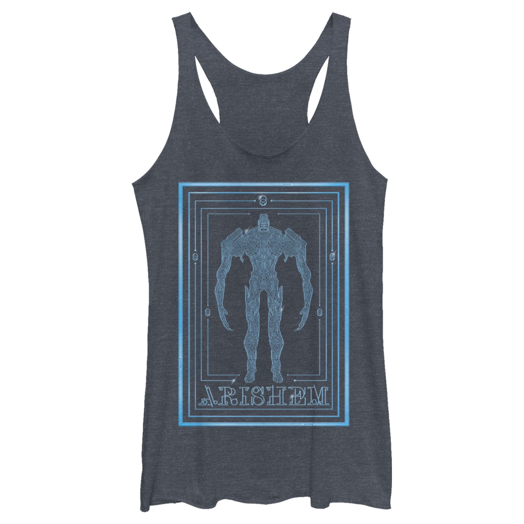 Marvel Eternals Arishem Cosmic Line Art Women's Tri-Blend Tank Top - Soft Graphic Tee for Juniors, Casual Wear & Superhero Fan Gifts