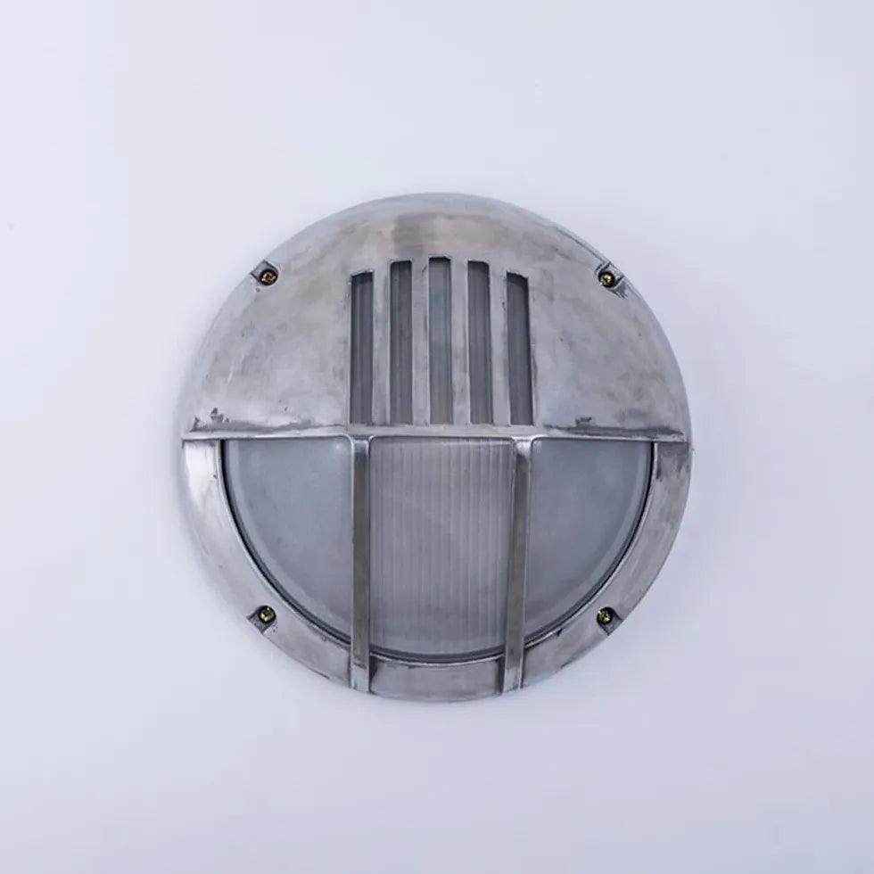 Modern Geometric Silver Industrial Outdoor Wall Lights - Waterproof & Durable for Patio, Garden, Porch, and Exterior Home Lighting