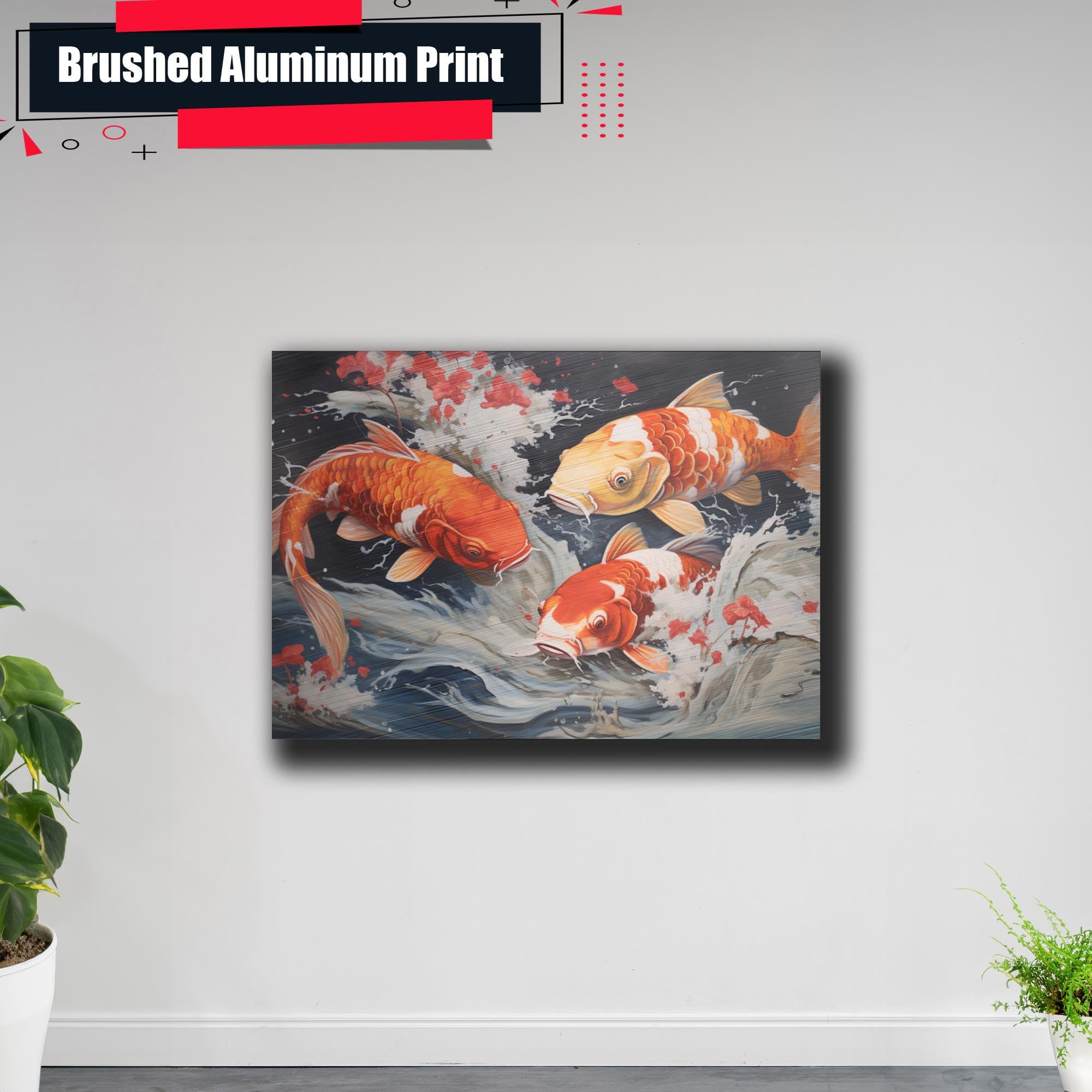 Japanese Koi Fish Art Print - Zen Wall Decor for Home & Office