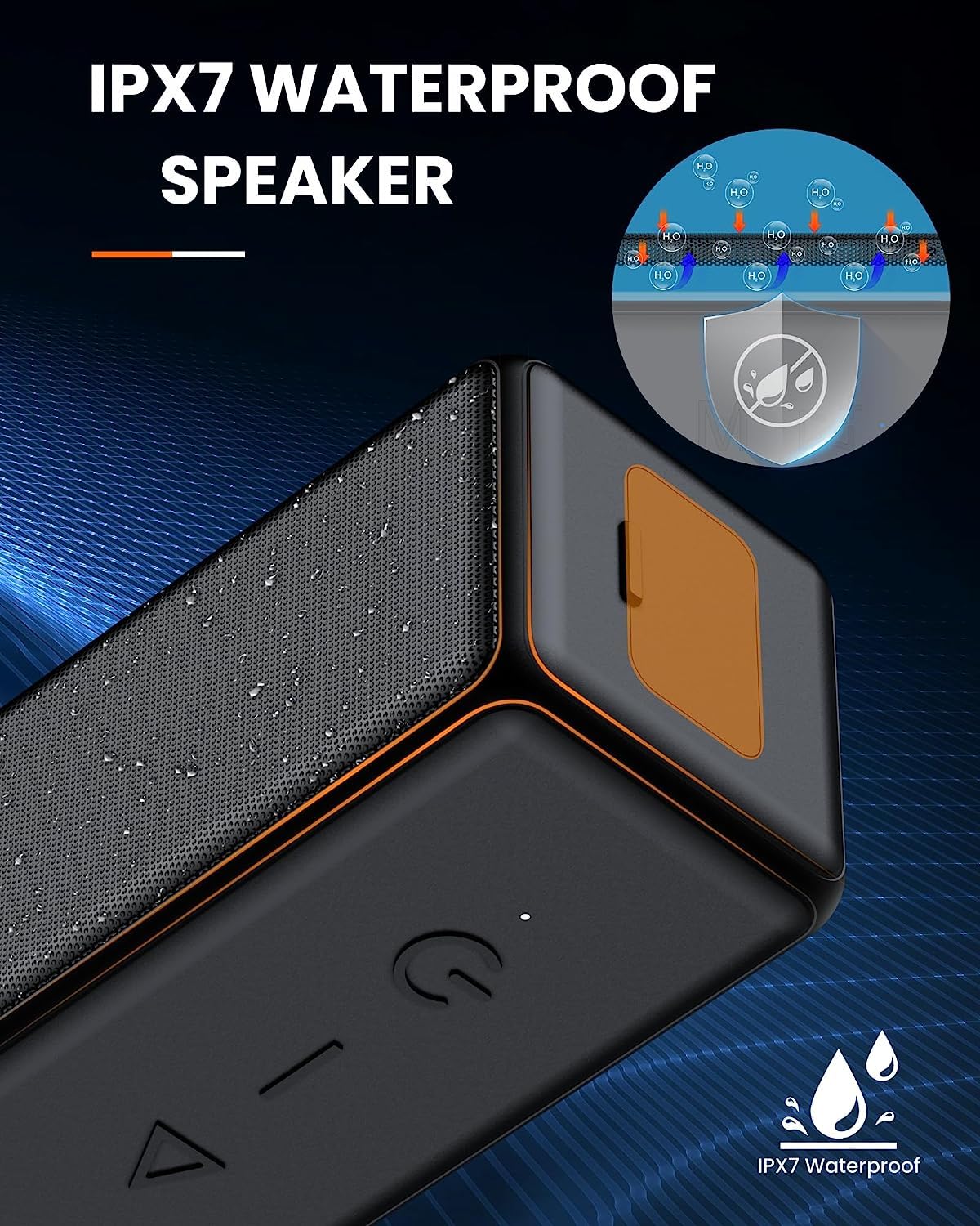 Raymate Bluetooth Speakers - HiFi Stereo Sound with DSP, 30W IPX7 Waterproof, Wireless Bluetooth 5.0, 1000mins Playtime, Portable Speaker for Home, Outdoor, Party, Travel, and Camping