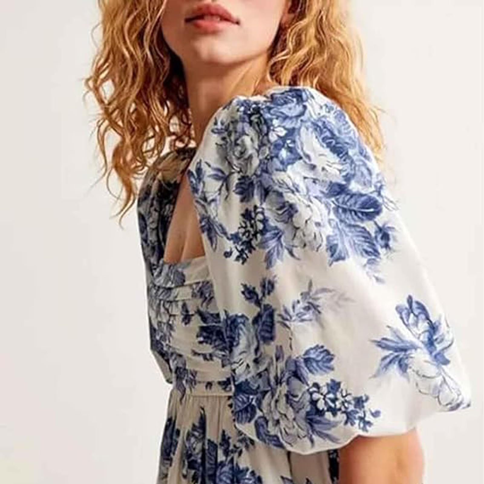 Women's Floral Ruffle Maxi Dress - Summer Casual Flowy Beach Dress with Pockets | Perfect for Vacations, Weddings & Boho Outfits