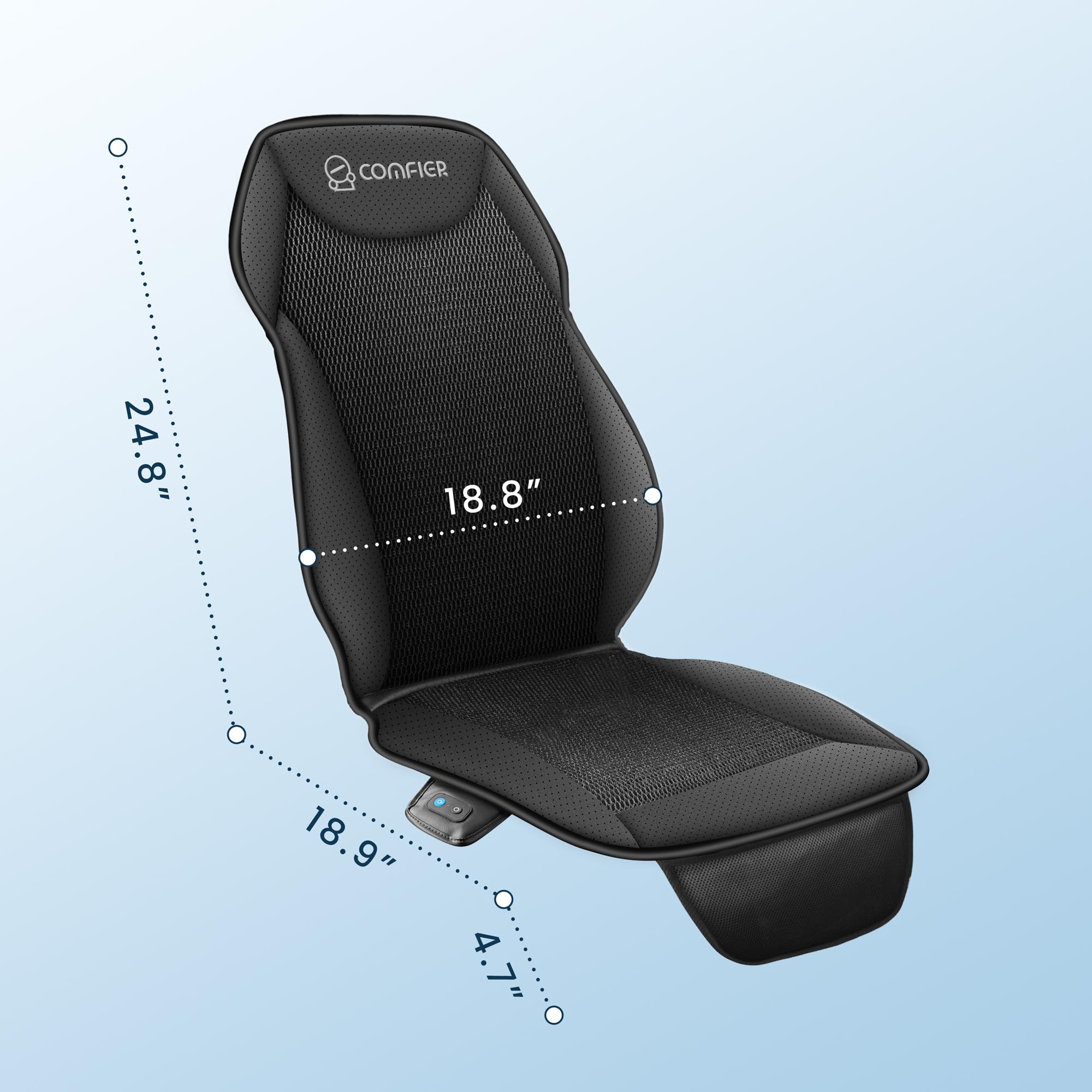 COMFIER 12V Cooling Car Seat Cover Cushion - Universal Front Seat Cooling Pad for Cars, Trucks & SUVs | Stay Cool on Long Drives & Hot Summer Days