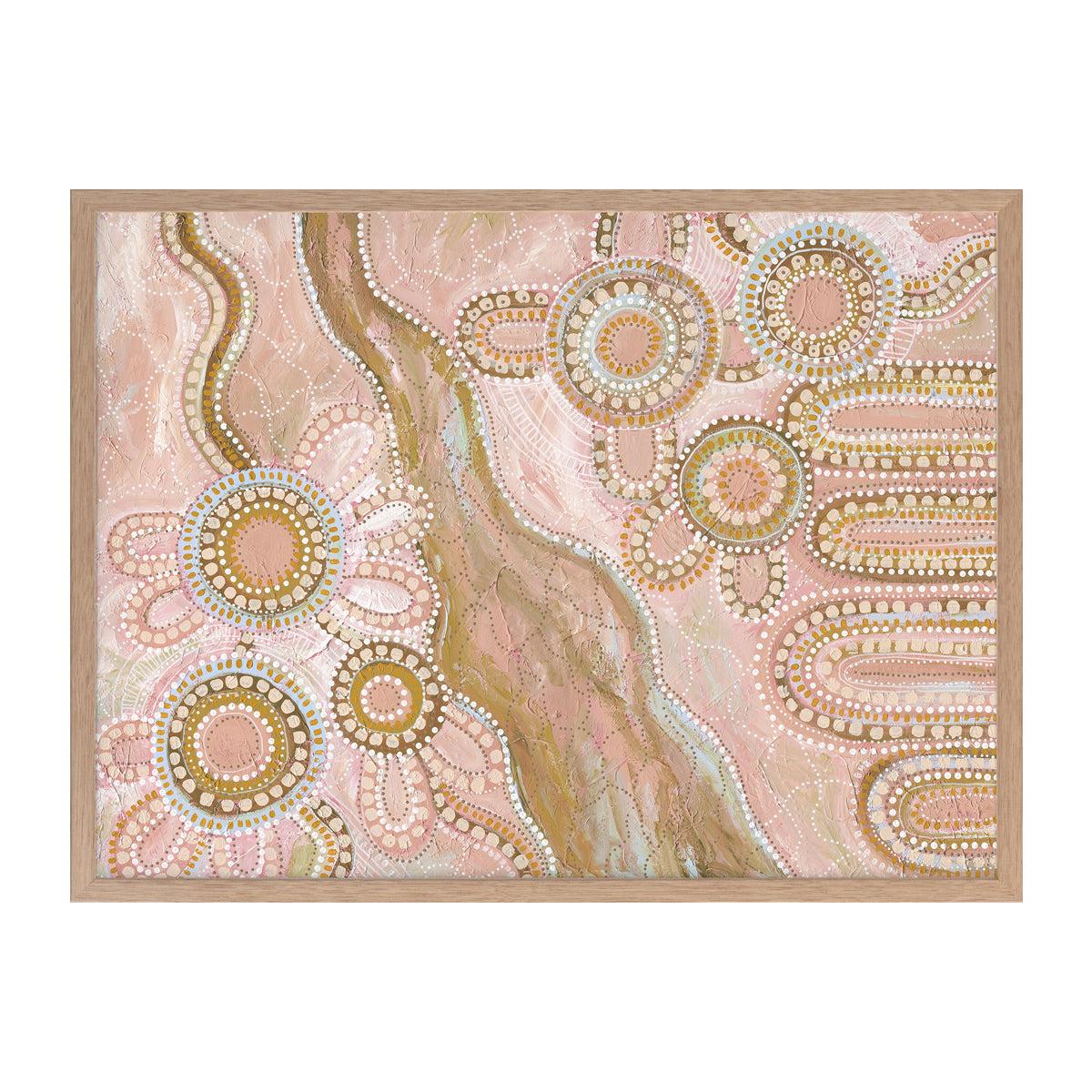 Bila III Blush Pink Landscape Art Print - Modern Wall Decor for Living Room, Bedroom & Office - Premium Canvas Painting for Home & Office Decor