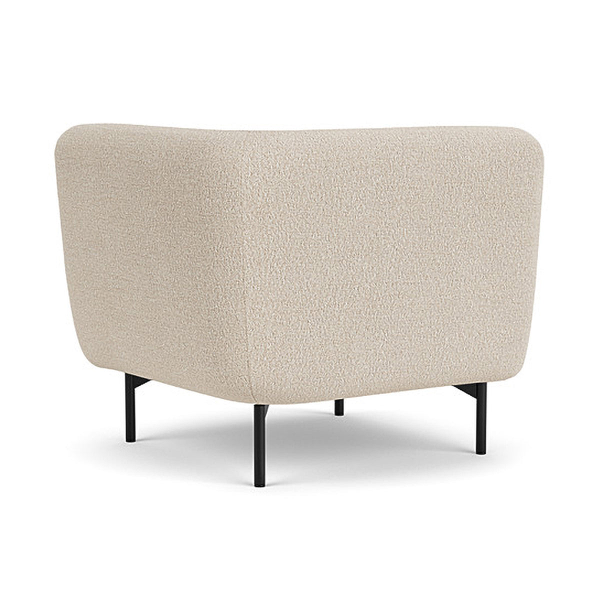Alfred Boucle Left 1 Seater Modular Sofa - Modern Accent Chair for Living Room, Bedroom & Office - Comfortable Small Space Furniture