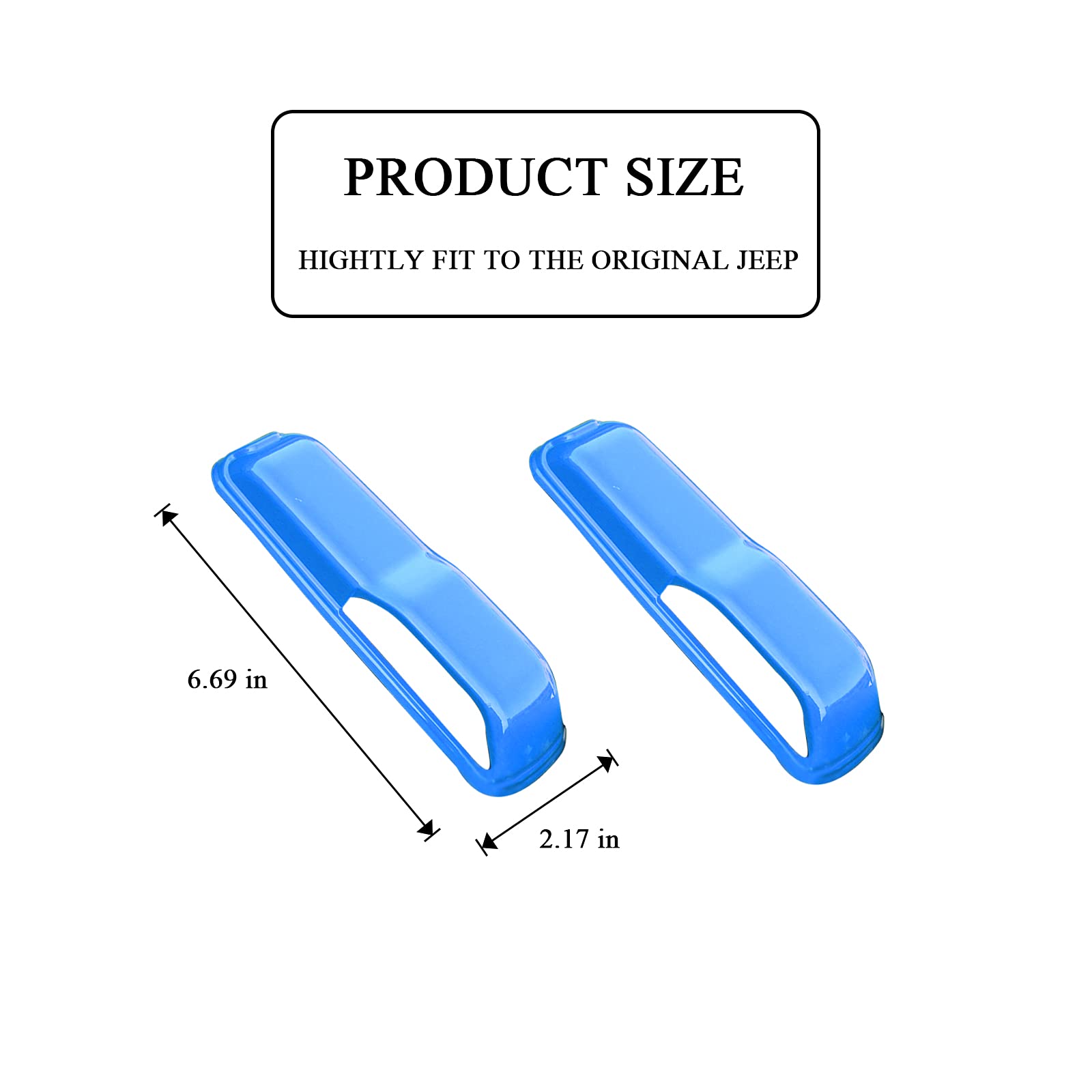 Jeep Wrangler JL & Gladiator JT Engine Hood Hinge Cover Decoration - Light Blue Exterior Accessories for 2018-2021 JL & 2020-2021 JT Models - Off-Road Style Upgrade for Jeep Enthusiasts