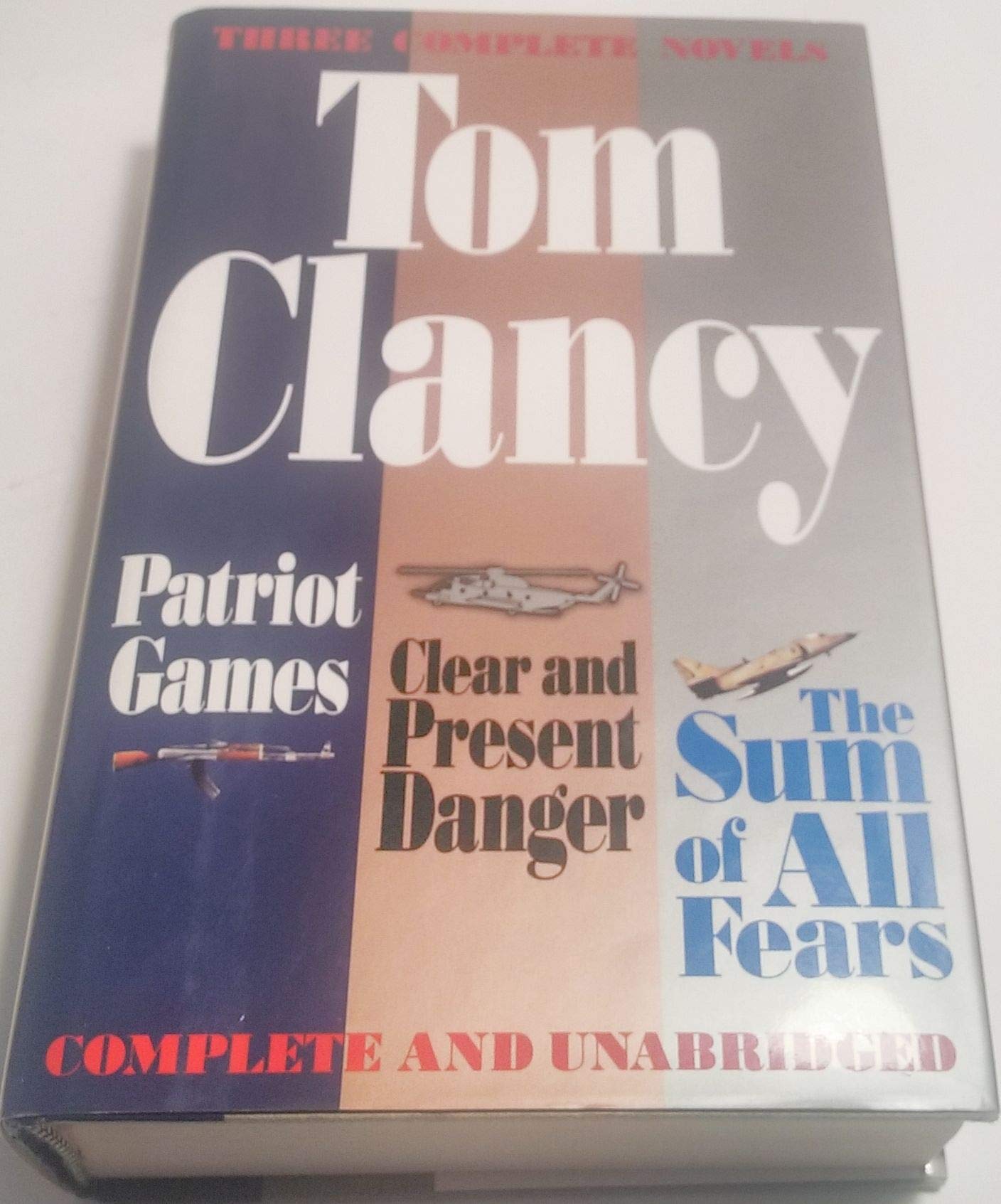 Tom Clancy's Three Complete Novels: Patriot Games, Clear & Present Danger, The Sum of All Fears - Thrilling Political Military Fiction Book Set for Adults - Perfect for Reading, Gifts & Book Club Discussions