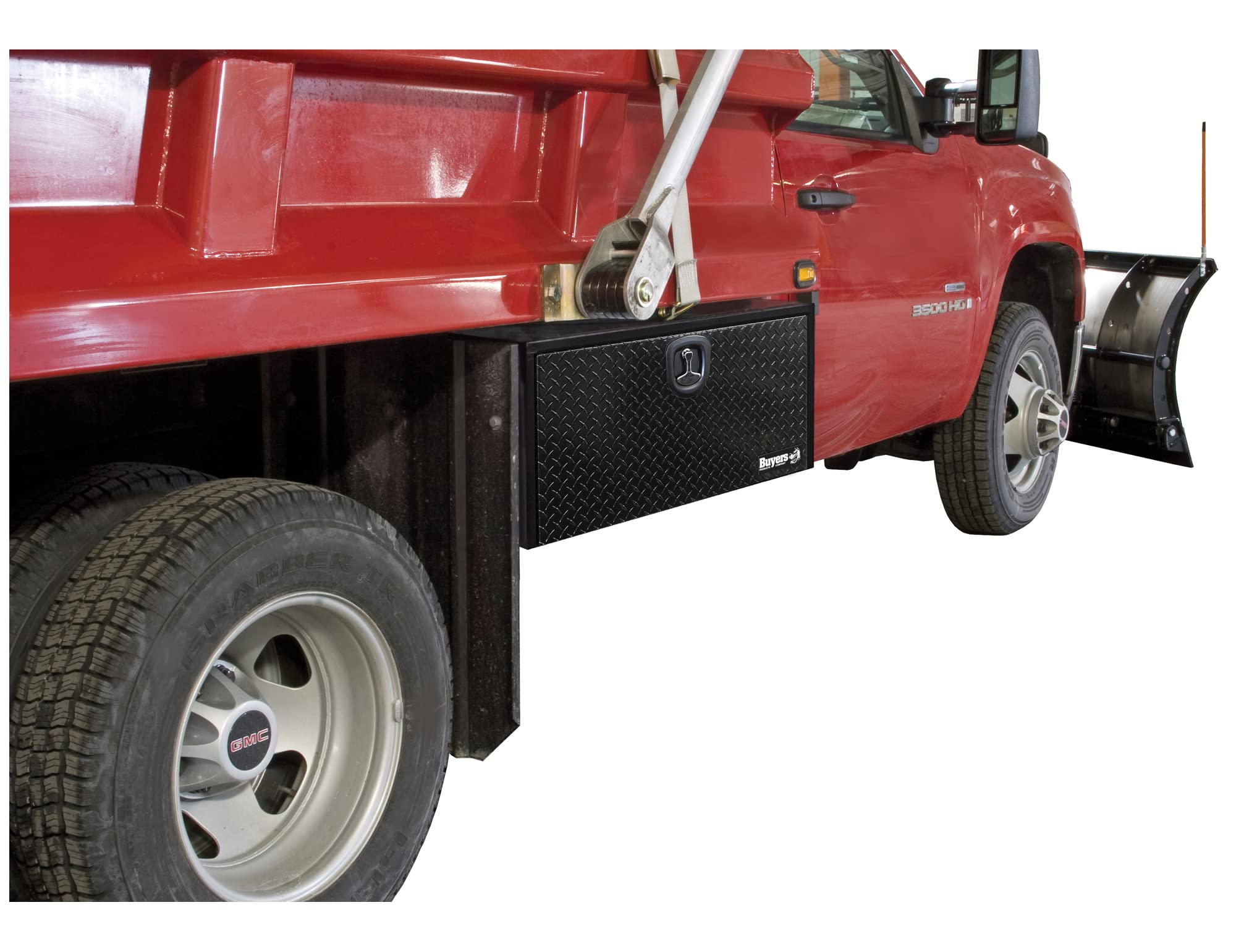 Buyers Products 1702505 Black Steel Truck Tool Box with Aluminum Diamond Tread Door - 18x18x36 Inch Heavy Duty USA-Made Tool Chest for Contractors | Perfect for Truck Storage, Job Site Organization & Work Equipment Protection