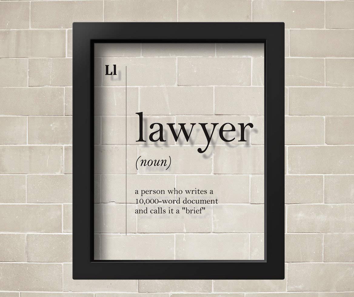 Funny Lawyer Definition Acrylic Plaque - Unique Attorney Gift for Office Desk Decor, Law School Graduation, or Appreciation Present