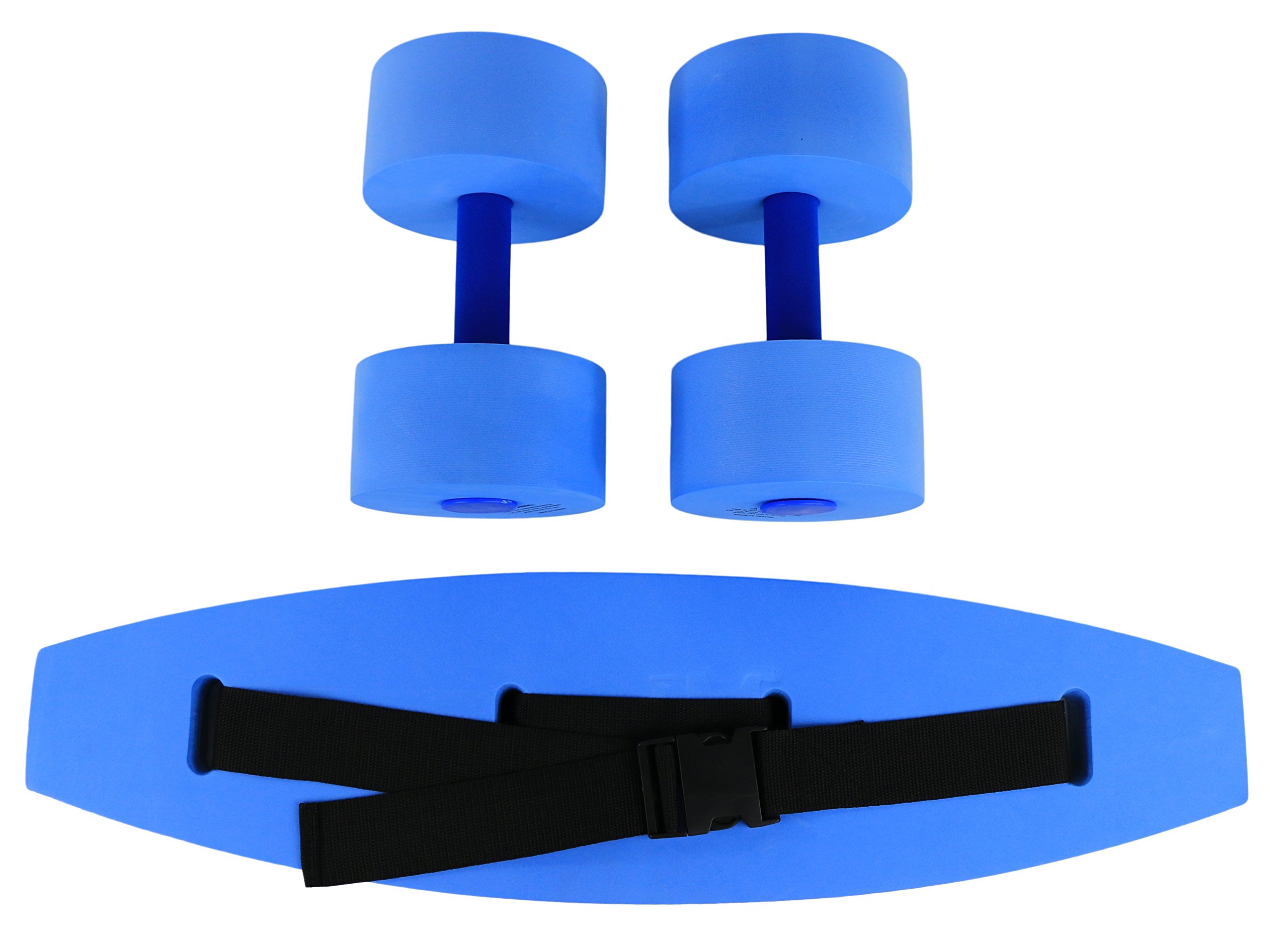 CanDo 20-4211B Aquatic Exercise Kit - Medium Blue Resistance Bands for Water Workouts, Pool Therapy & Swimming Training